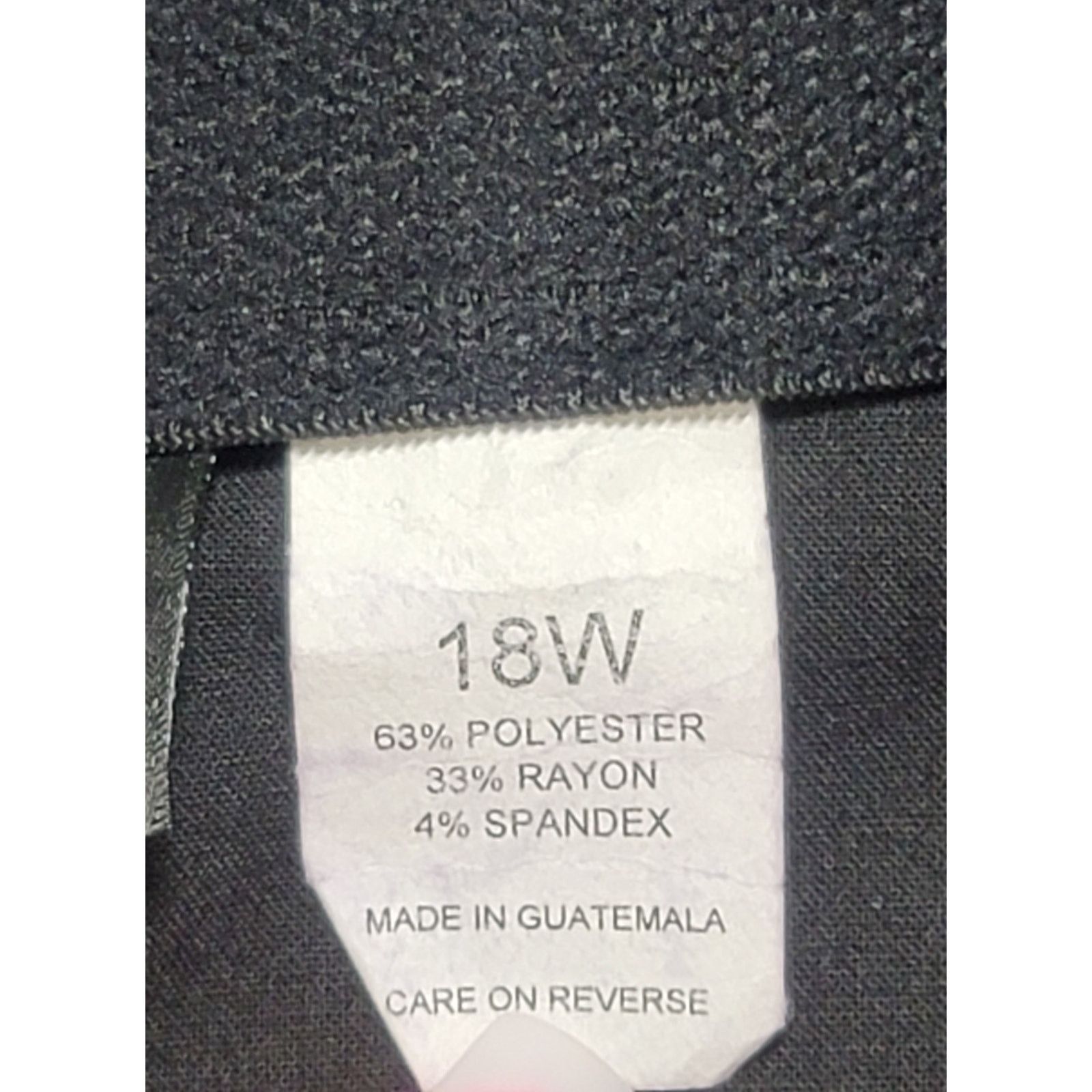 Other Ninety Woman Black Flat Front Cropped Pants 18W Plus Stretch Size 40" / US 18 - 3 Thumbnail