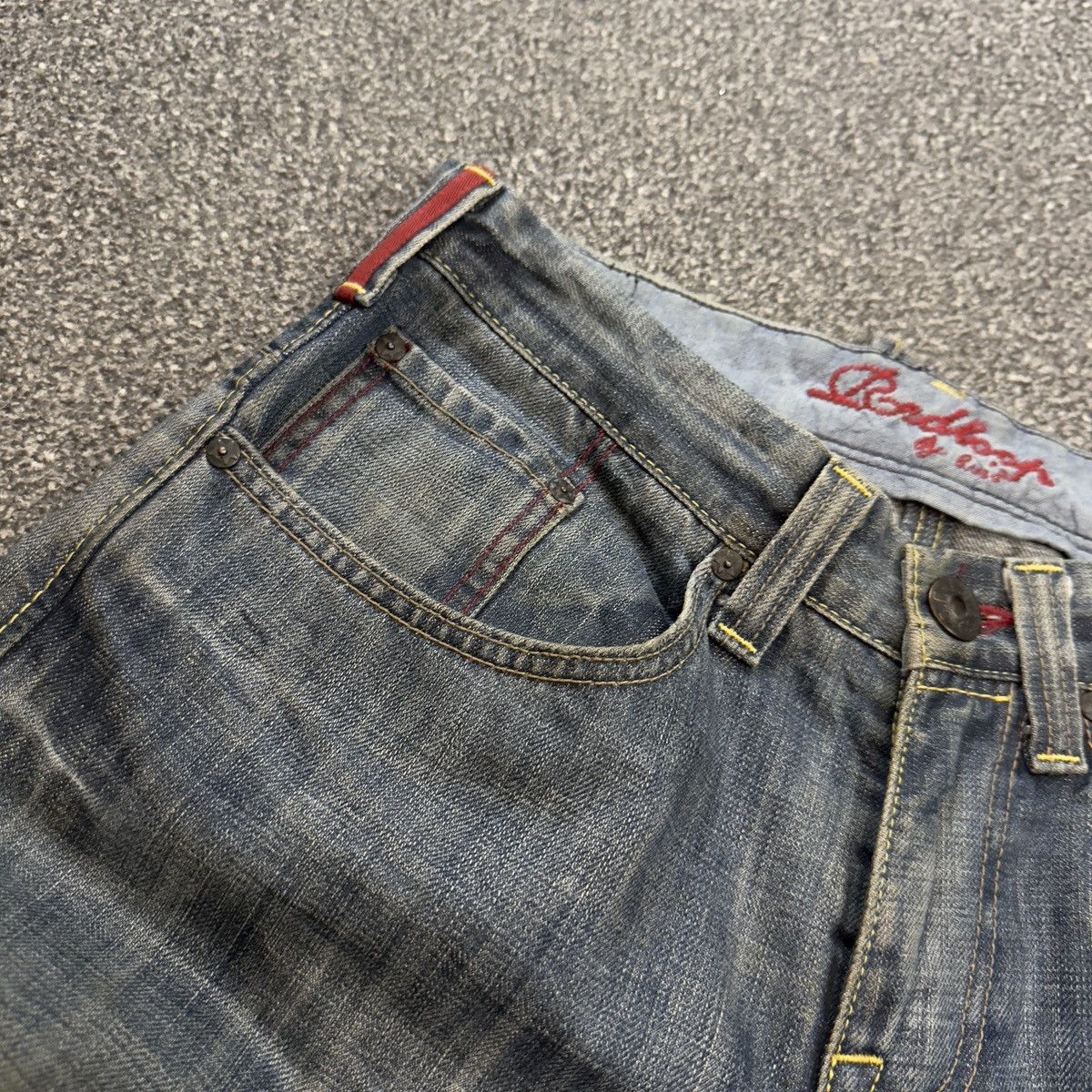 Engineered Garments × Levi's Vintage Levis Redloop Baggy Buckle Pants Denim Size US 30 / EU 46 - 10 Thumbnail