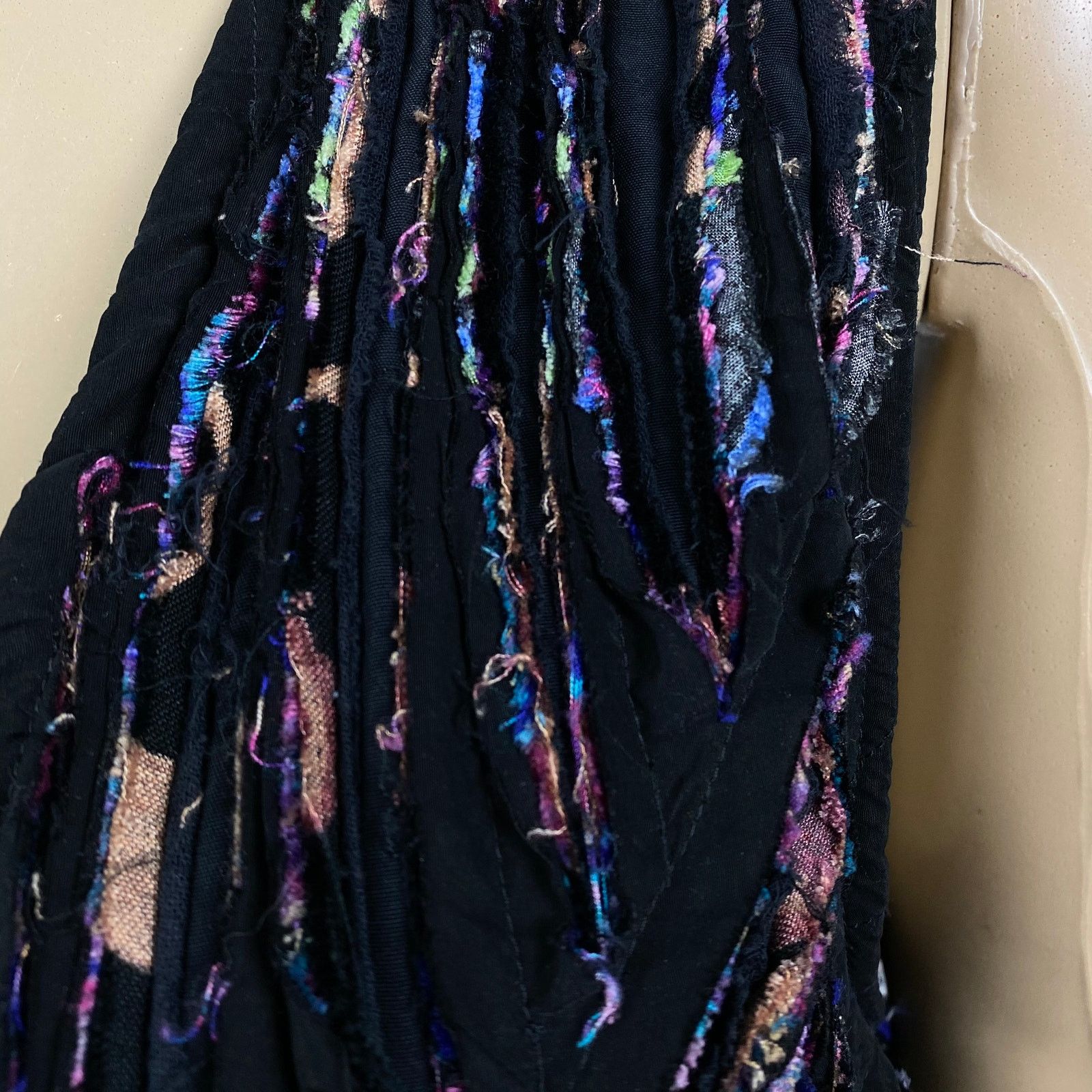 Other VTG Distressed Frayed Multicolor Fabric Stripe Vest LARGE XL Size XL / US 12-14 / IT 48-50 - 7 Thumbnail