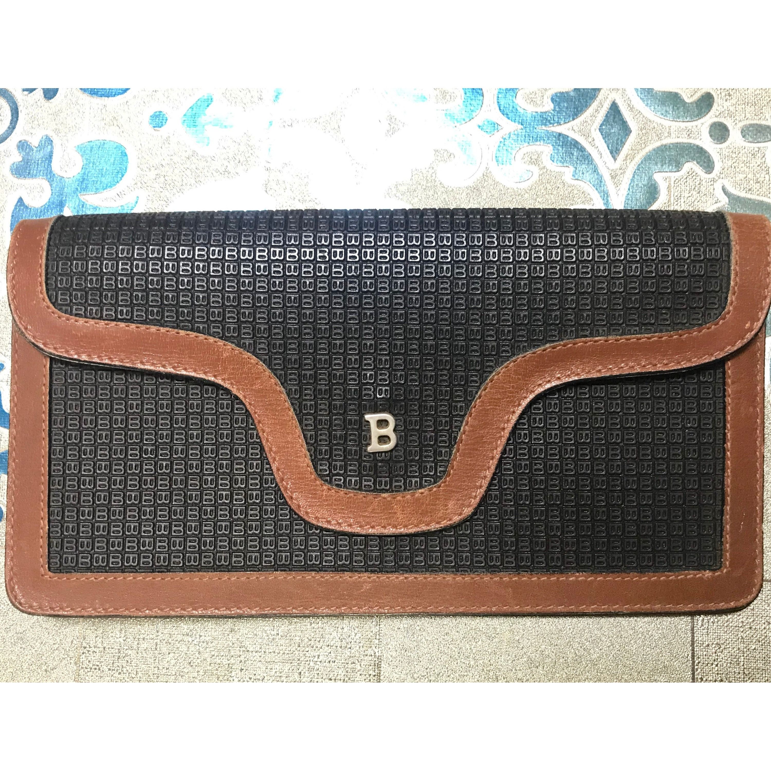 Bally Vintage Bally black and brown wallet with B logo motif. Size ONE SIZE - 2 Thumbnail