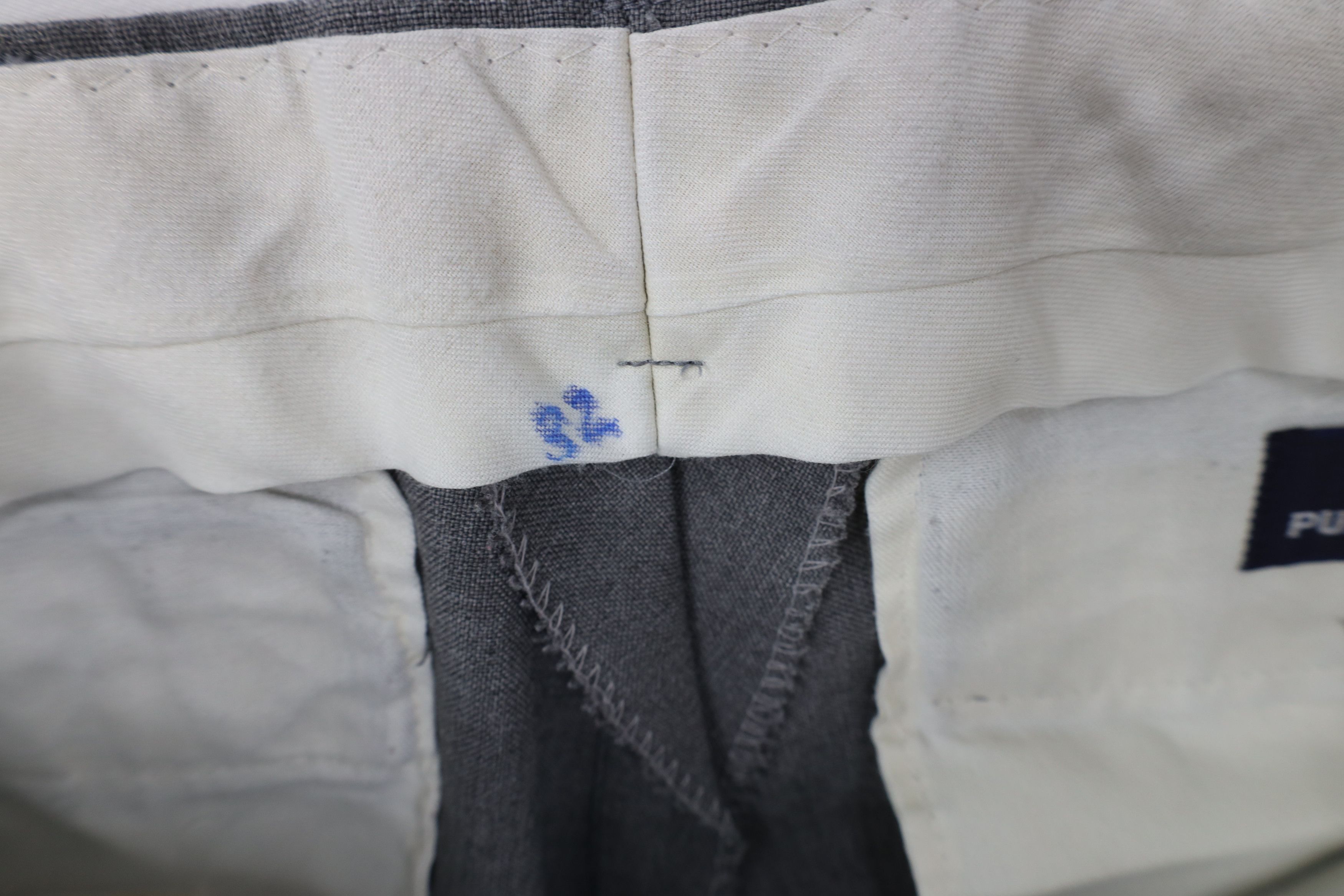 Vintage Vintage 90s Streetwear Knit Flared Wide Leg Chino Pants Gray Size US 32 / EU 48 - 6 Thumbnail