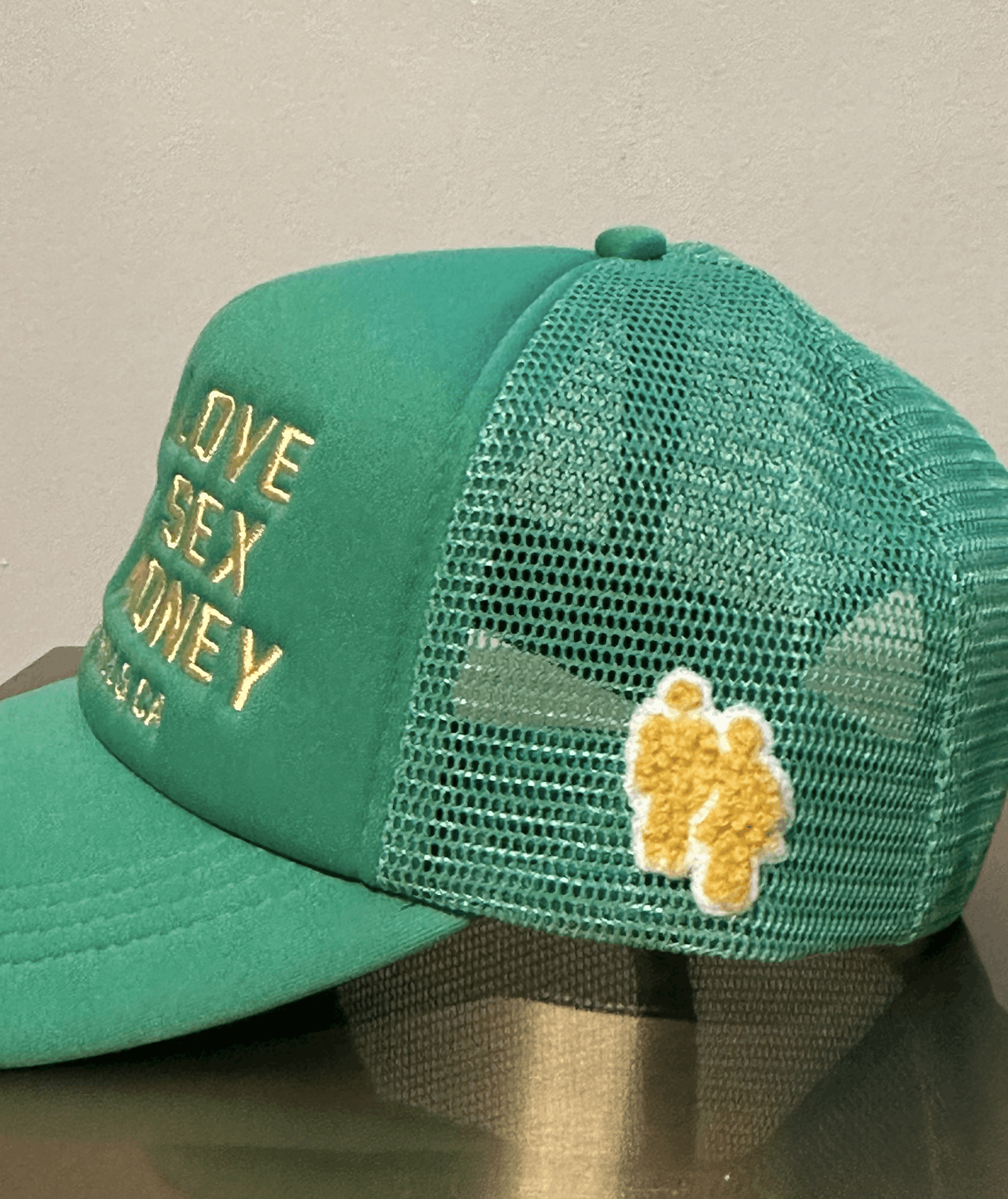 Homme + Femme La Homme + Femme Trucker Hat Green BRAND NEW FAKE LOVE RICH SEX Size ONE SIZE - 2 Thumbnail