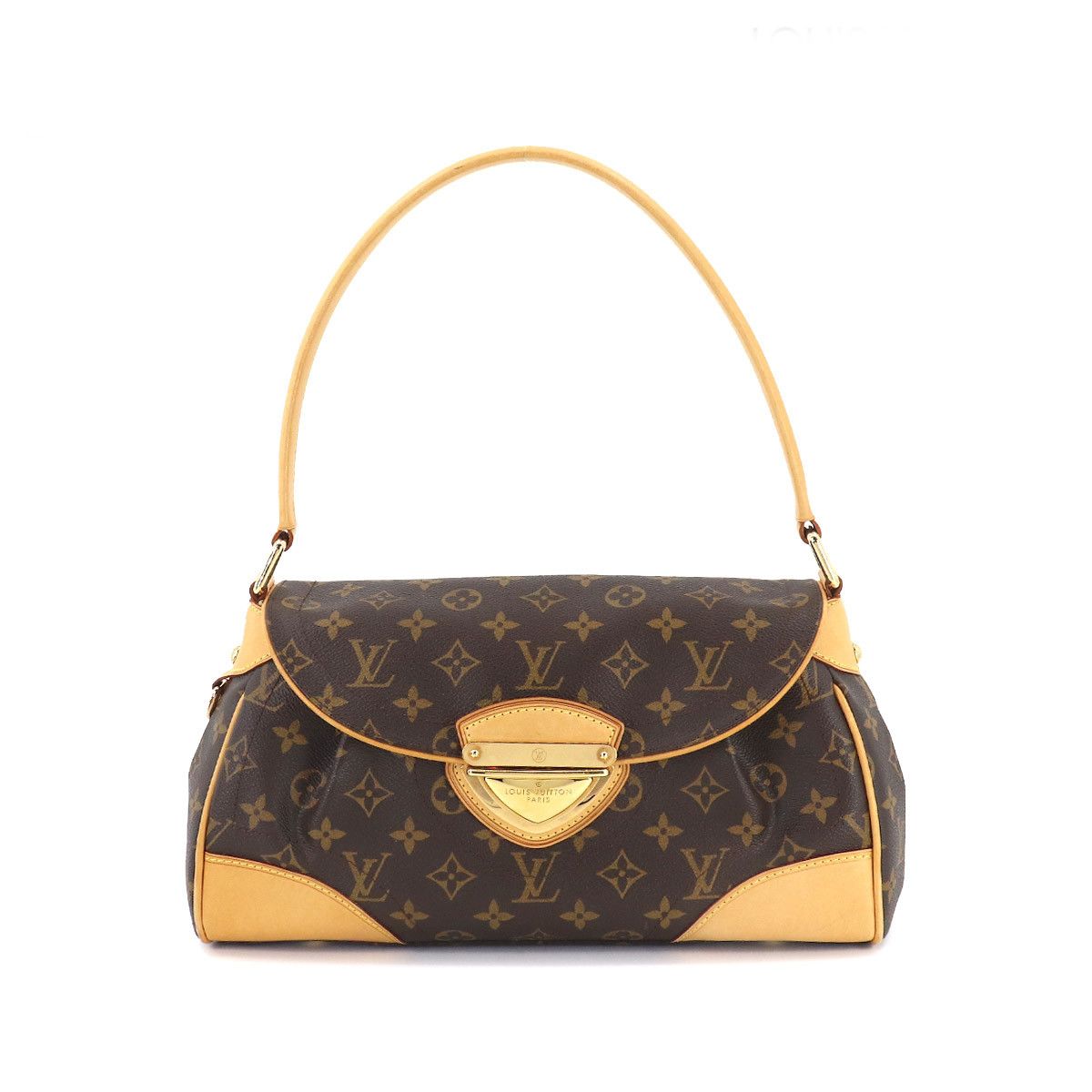 Louis Vuitton Monogram Beverly MM Shoulder Bag Brown Gold Hardware