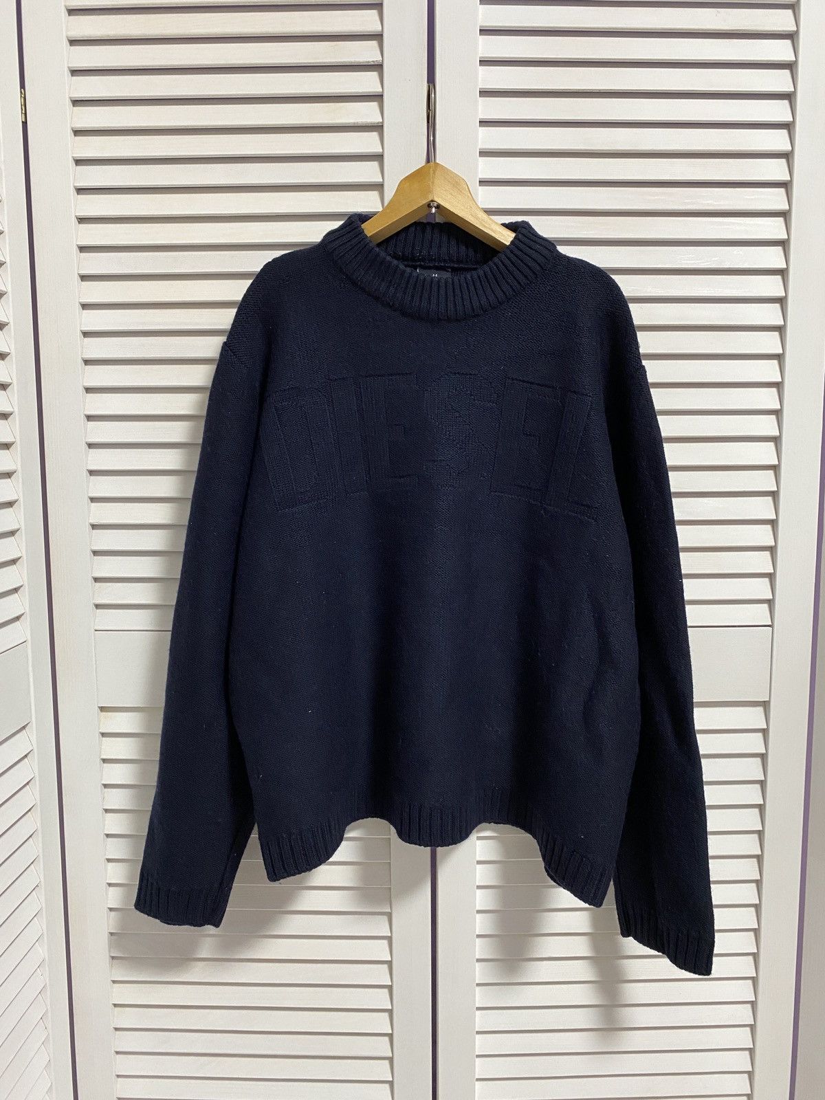 Diesel × Vintage 😍 Vintage Knit Sweater DIESEL Knit Big Logo Size US M / EU 48-50 / 2 - 1 Thumbnail