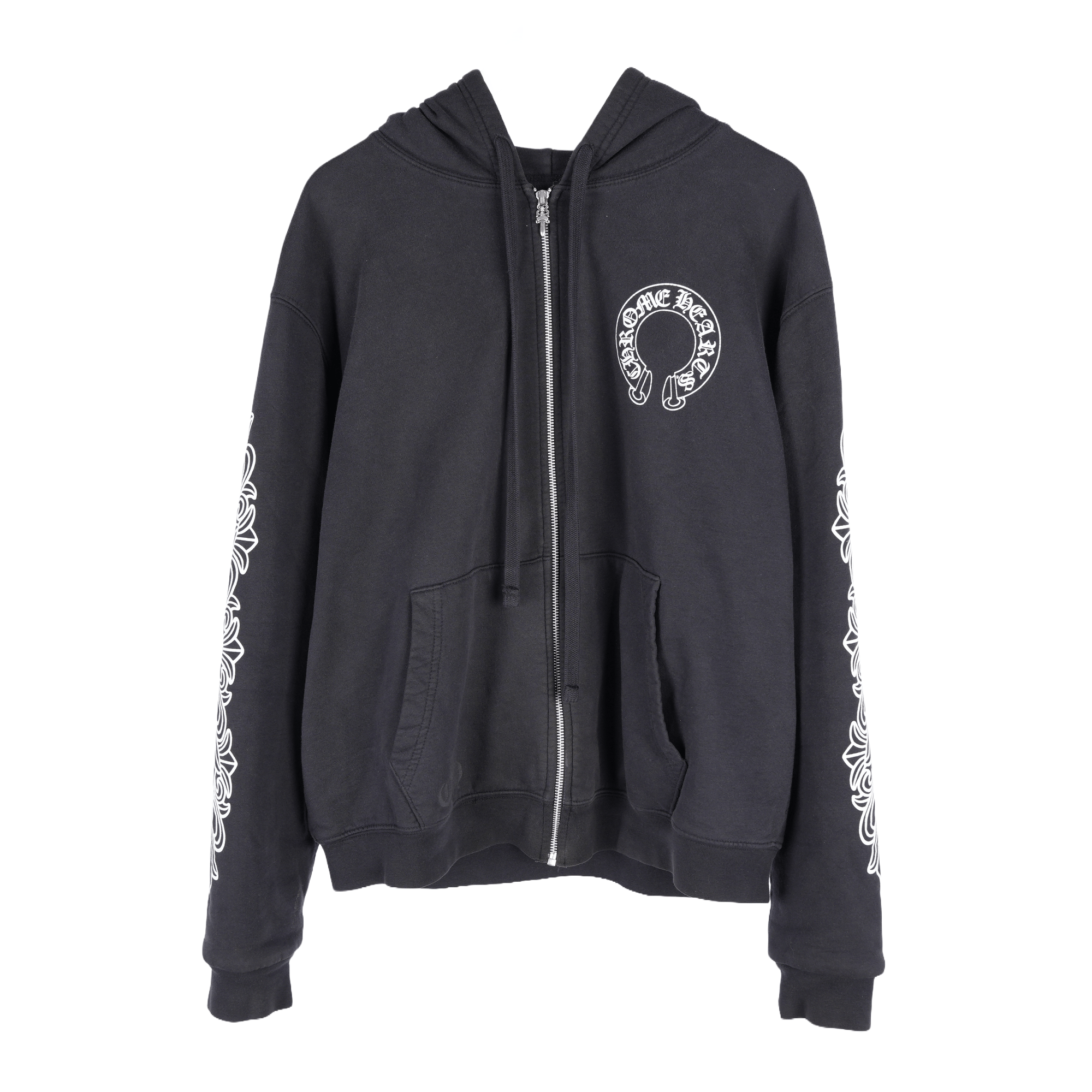 Chrome Hearts CHROME HEARTS HorseShoe Floral Cross Sleeve Zip Up