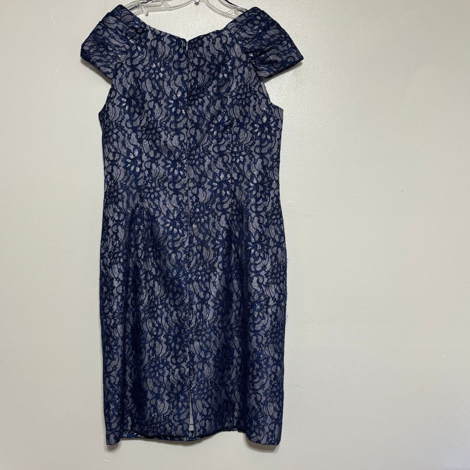 Other Patra Blue Shimmer Sheath Dress Size 12 Size XL / US 12-14 / IT 48-50 - 11 Thumbnail