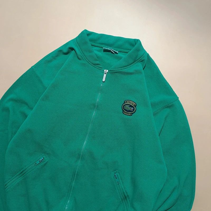 Lacoste Vintage 80s 90s Chemise Lacoste Club Green Zip Up Hoodie M Size US M / EU 48-50 / 2 - 2 Thumbnail