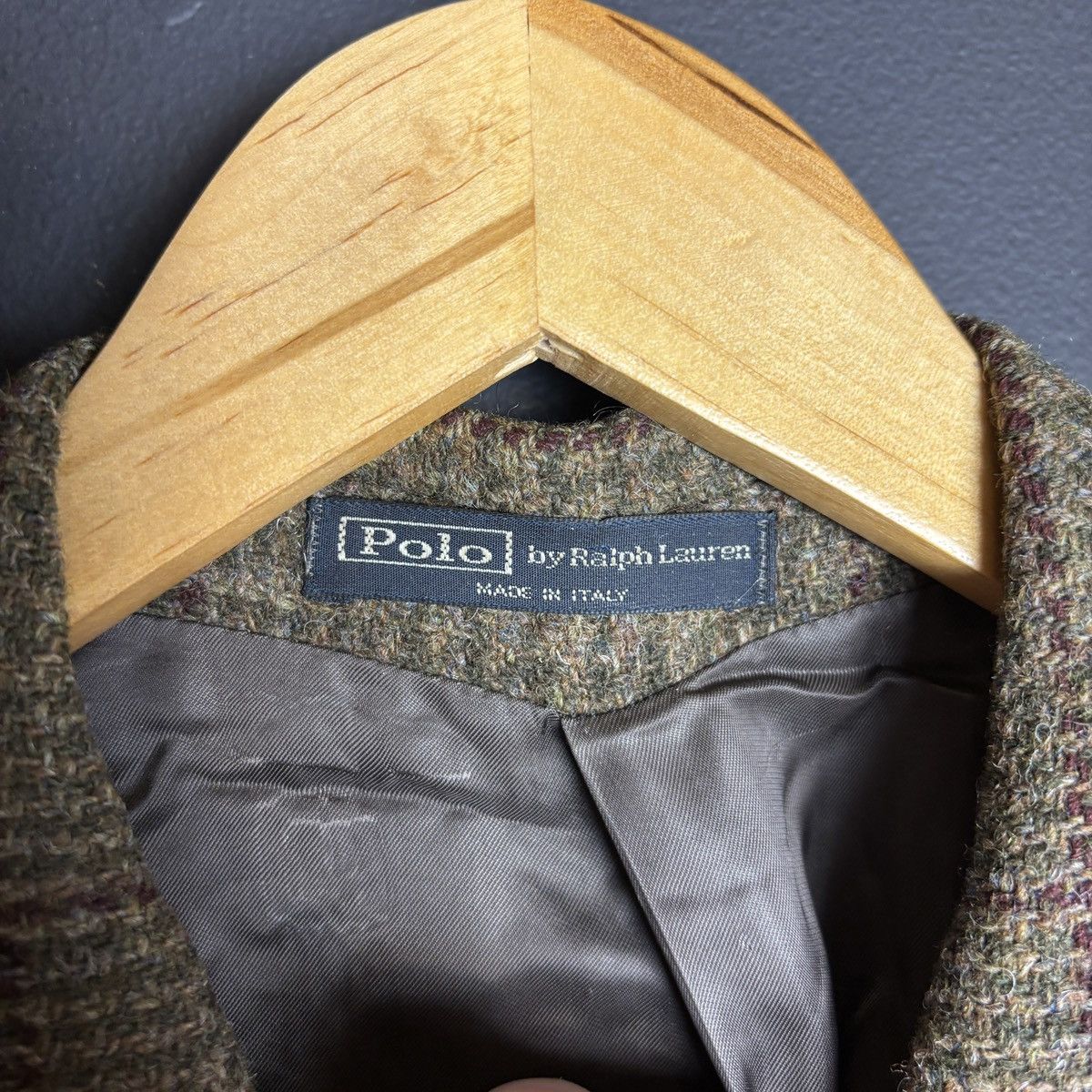 Harris Tweed × Polo Ralph Lauren × Vintage Vintage Polo Ralph Lauren Blazer Vintage Tweed Wool Plaid Size 44R - 7 Thumbnail