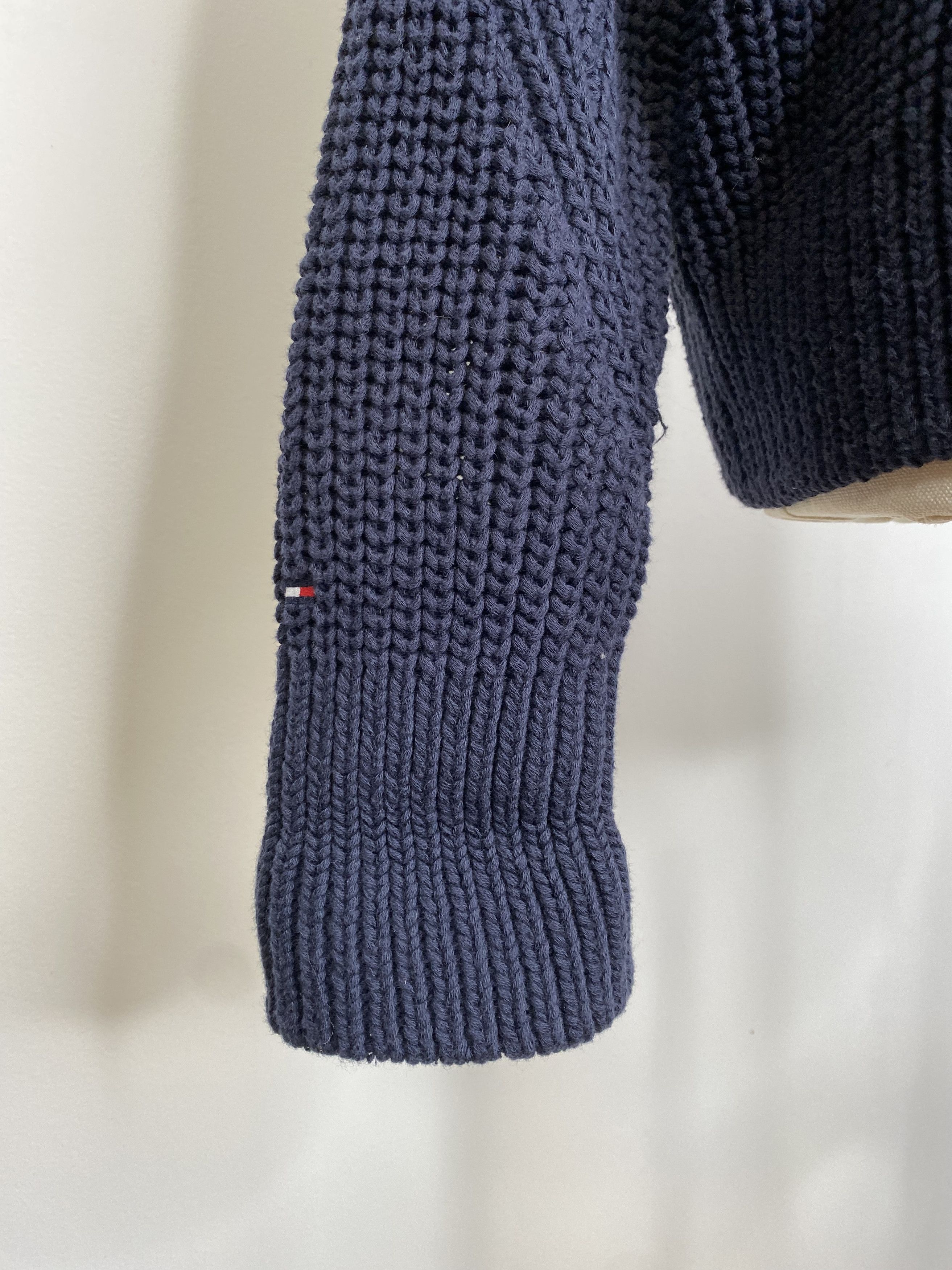 Tommy Hilfiger Tommy Hilfiger - Navy Blue Crochet Chunky Cardigan Size XS / US 0-2 / IT 36-38 - 7 Thumbnail