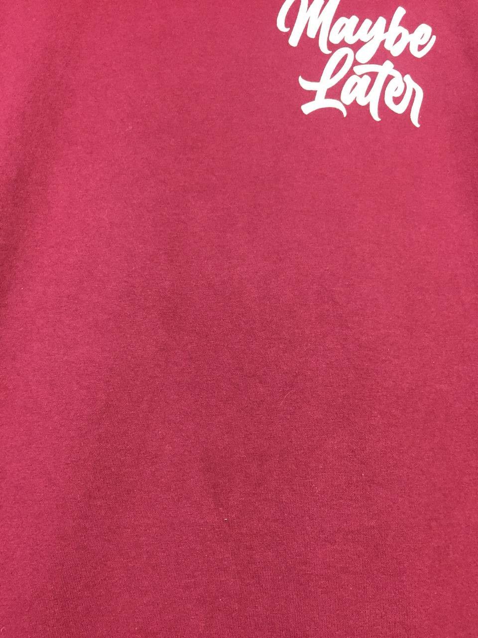 Vintage MAYBE LATER 1 Year Anniversary Wording Tee Size US L / EU 52-54 / 3 - 7 Thumbnail