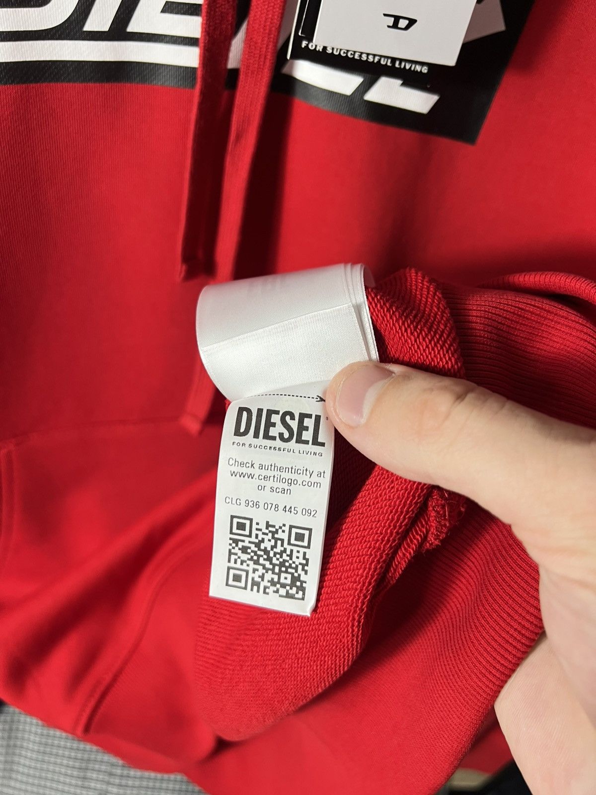 Diesel 🔥 NWT Diesel “For Successful Living” Red Logo Hoodie XXL Size US XXL / EU 58 / 5 - 12 Thumbnail