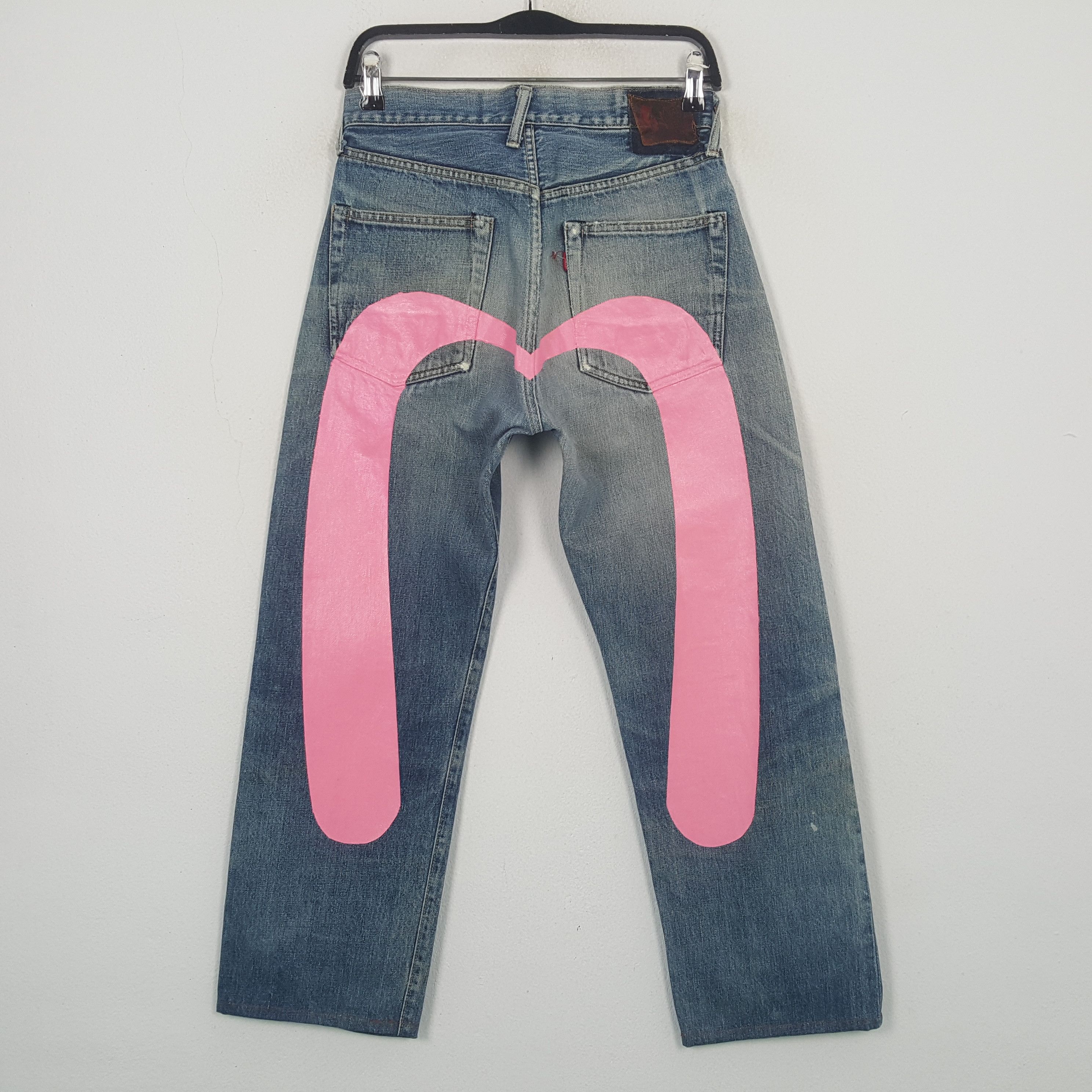 Evisu Evis Japanese Brand Streetwear Custom Daicock Jeans C297N6 Size US 27 - 1 Thumbnail