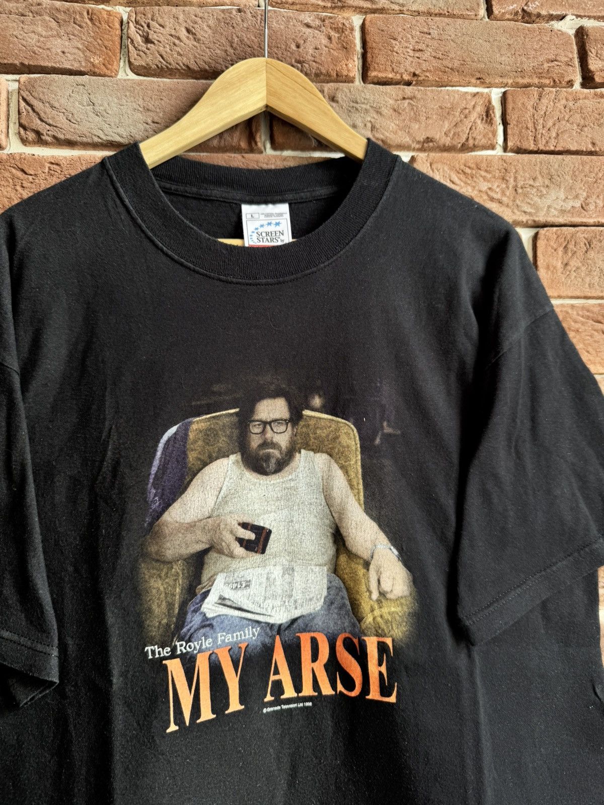 Vintage Vintage 1998 The Royle Family My Arse 90s Movie Tee Black L Size US L / EU 52-54 / 3 - 3 Thumbnail