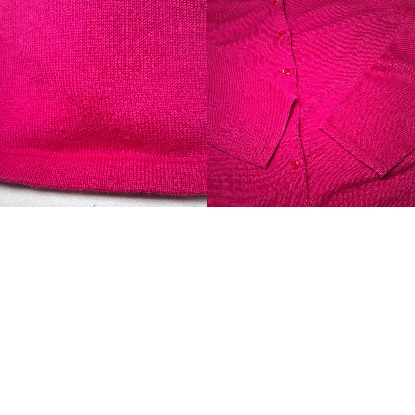 Talbots VINTAGE Talbots Cardigan Sweater Large Pink Magenta Cotton Button Up Italy Ladies Cardigan Size L / US 10 / IT 46 - 9 Thumbnail