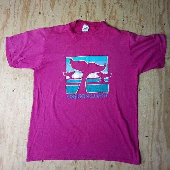 Jerzees × Vintage Vintage Oregon Coast Whale Tails T-Shirt Size US L / EU 52-54 / 3 - 2 Thumbnail