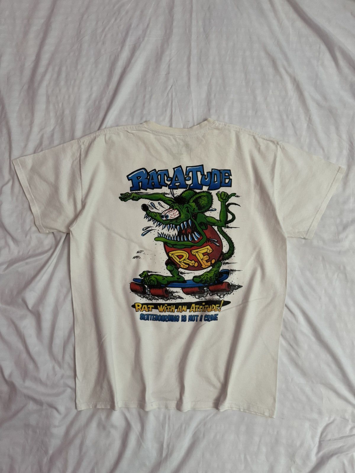 Vintage 2000s Skateboarding Rat Fink Tees Size US L / EU 52-54 / 3 - 1 Thumbnail
