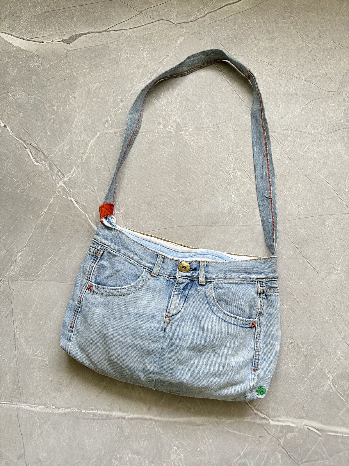 Miss Sixty Vintage y2k Miss Sixty Denim Shoulder Bag Upcycple Rework Size ONE SIZE - 2 Thumbnail