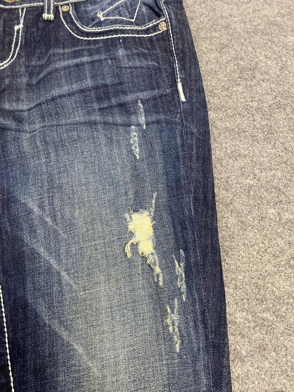 Japanese Brand vigoss bootcut flare distressed denim nice design Size 35" - 10 Thumbnail