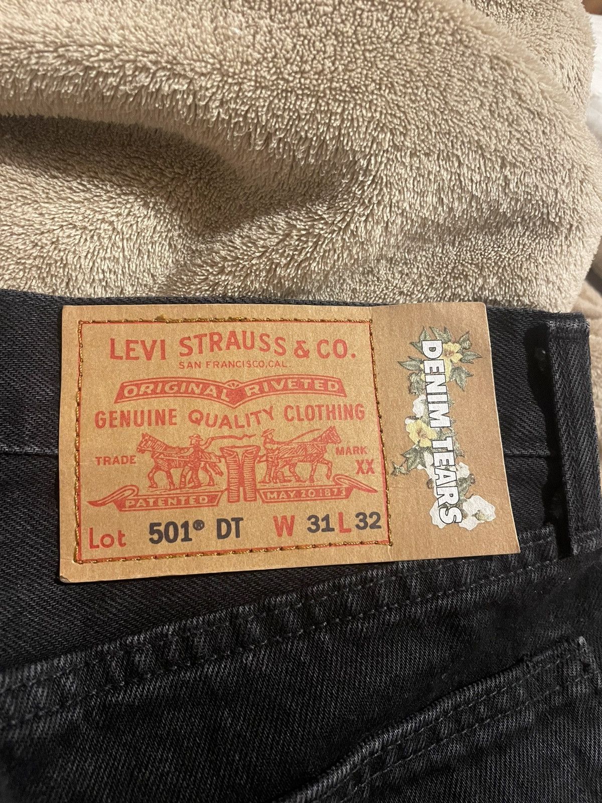 DENIM TEARS Levi's x Denim Tears The Cotton Wreath Jean Black Size US 31 - 4 Thumbnail