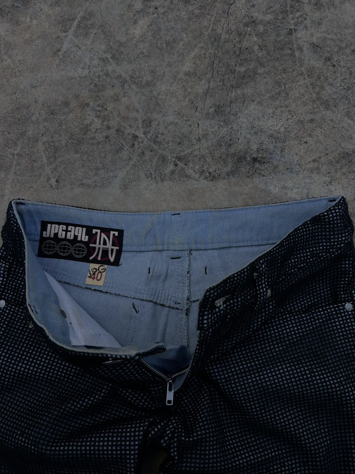 Jean Paul Gaultier Jean Paul Gaultier Grid Pattern Nest Capri Jeans Size 29" - 5 Thumbnail