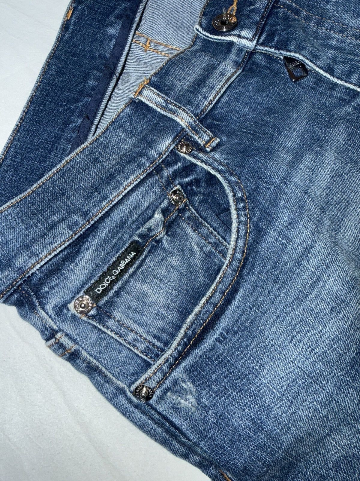 Dolce & Gabbana Dolce & Gabbana Blue Wash Skinny Fit Jeans Size 50 (34 US) Size US 34 / EU 50 - 8 Thumbnail