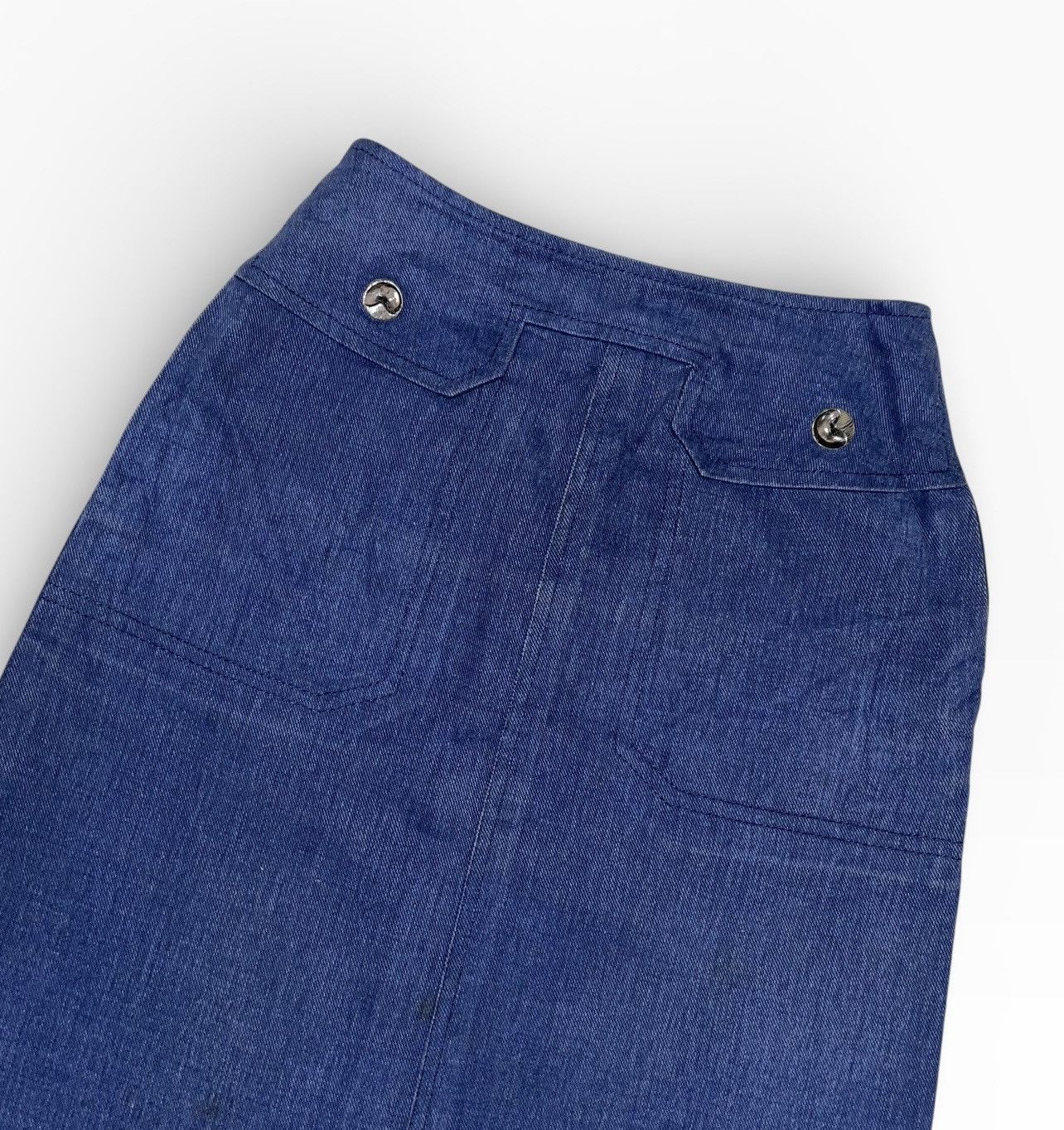 Celine Vintage Celine Paris Denim Skirt Size 24" / US 00 / IT 34 - 2 Thumbnail