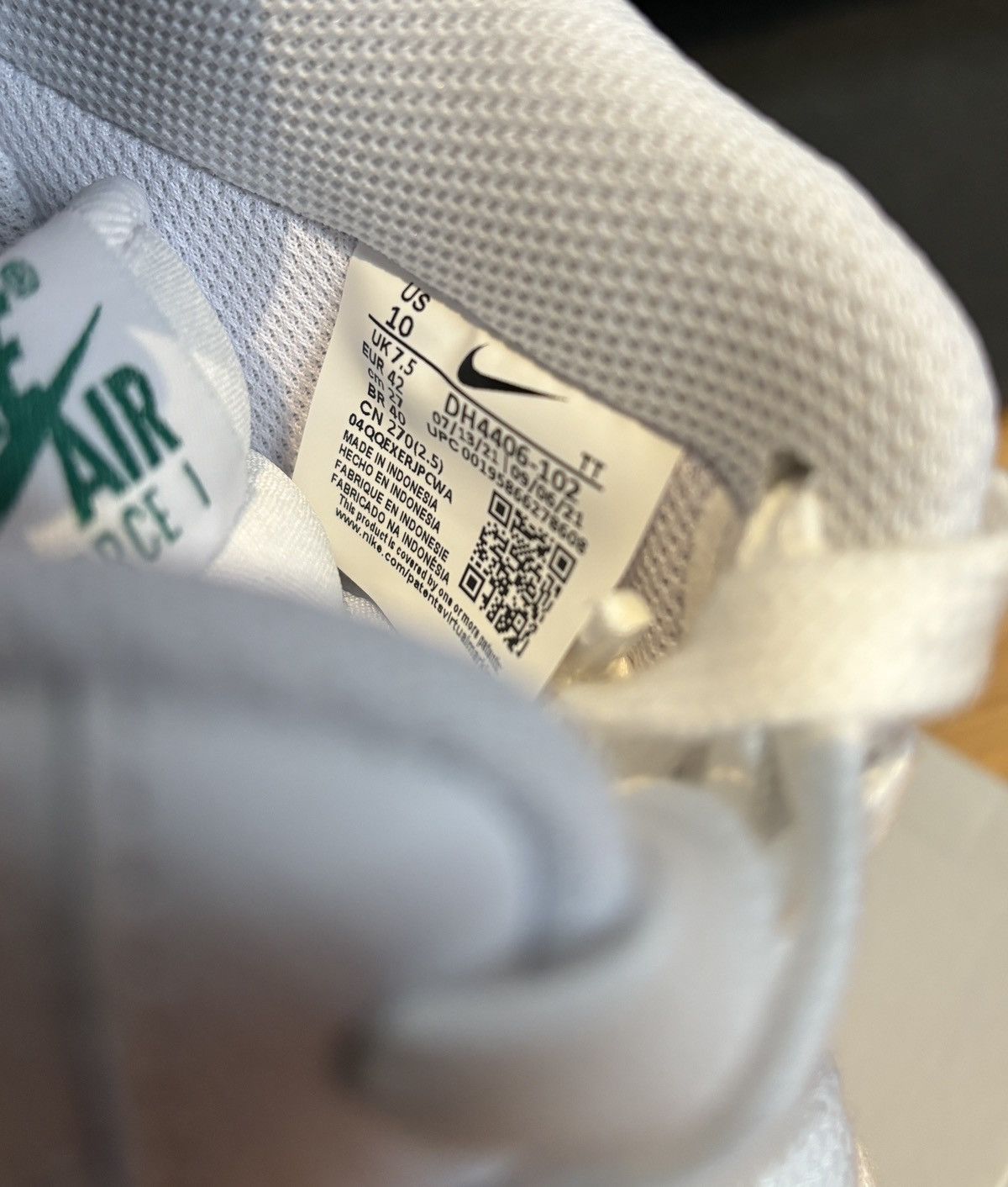 Nike Nike Air Force 1 Low Green Paisley Malachite Size US 8.5 / EU 41-42 - 5 Thumbnail