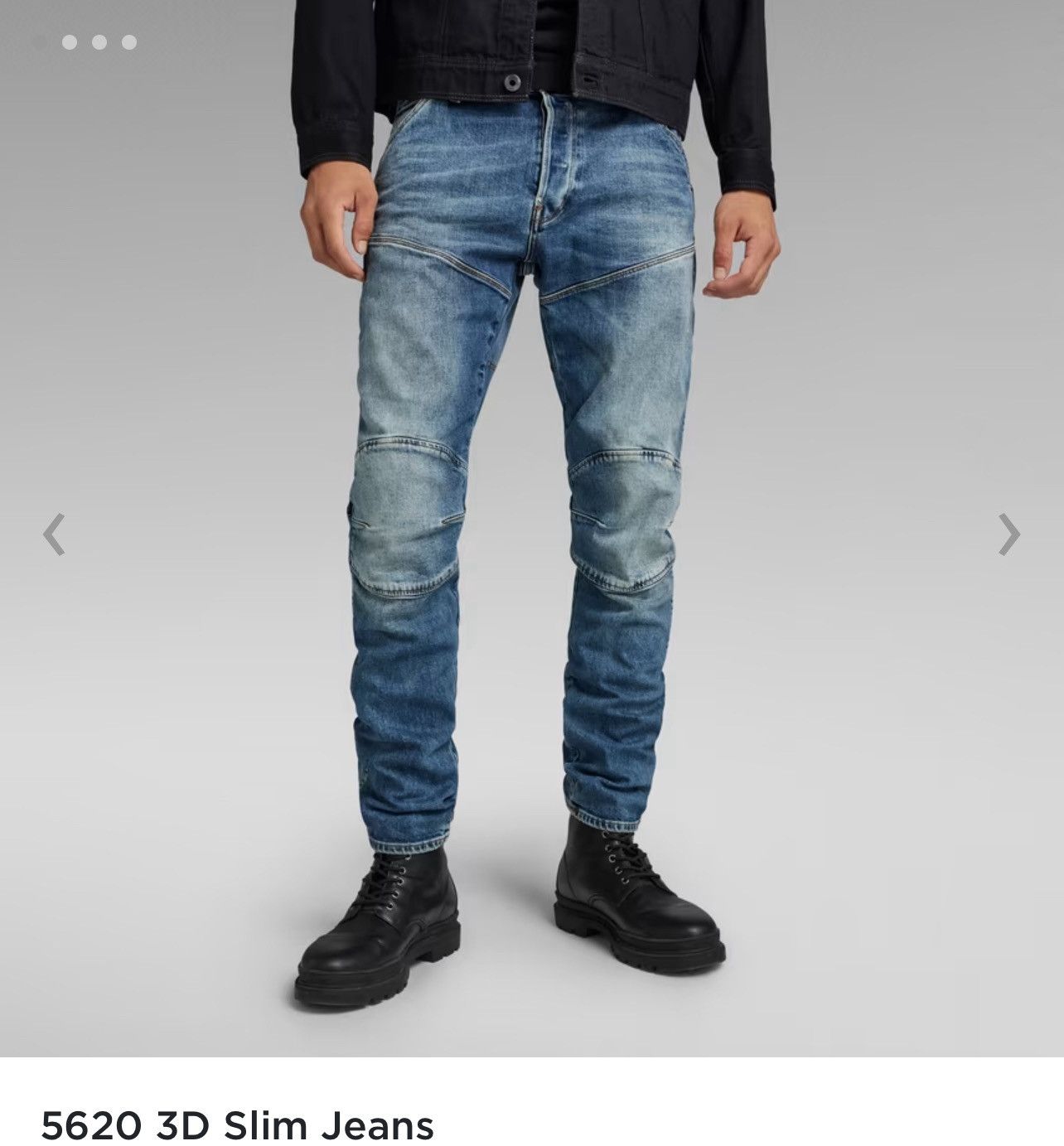 G-Star G star Raw 5620 3D slim jeans biker rare 32/36 Size US 34 / EU 50 - 3 Thumbnail