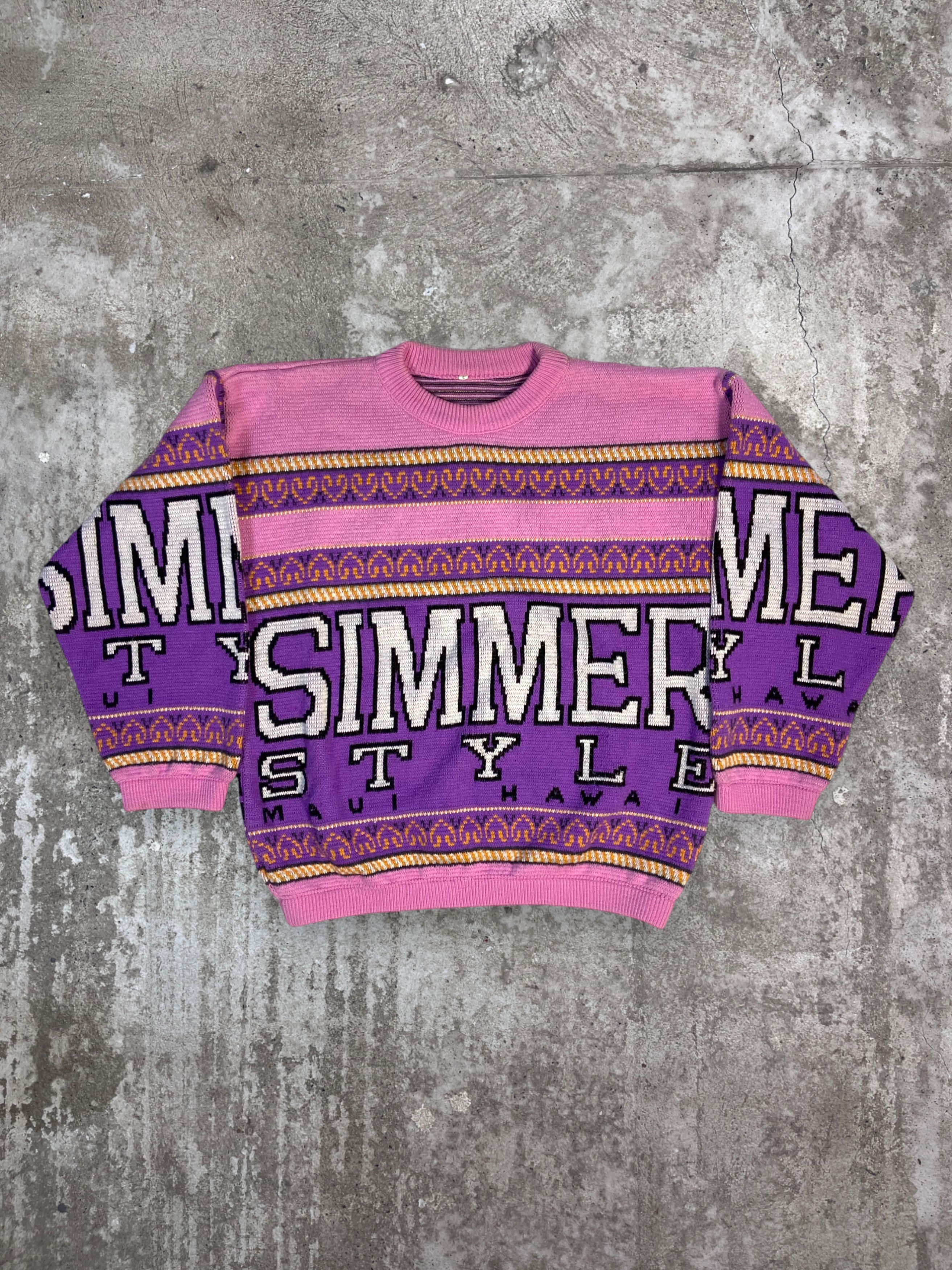1980s SIMMER STYLE MAUI ARCHIVE KNITTED SWEATER - № 1110
