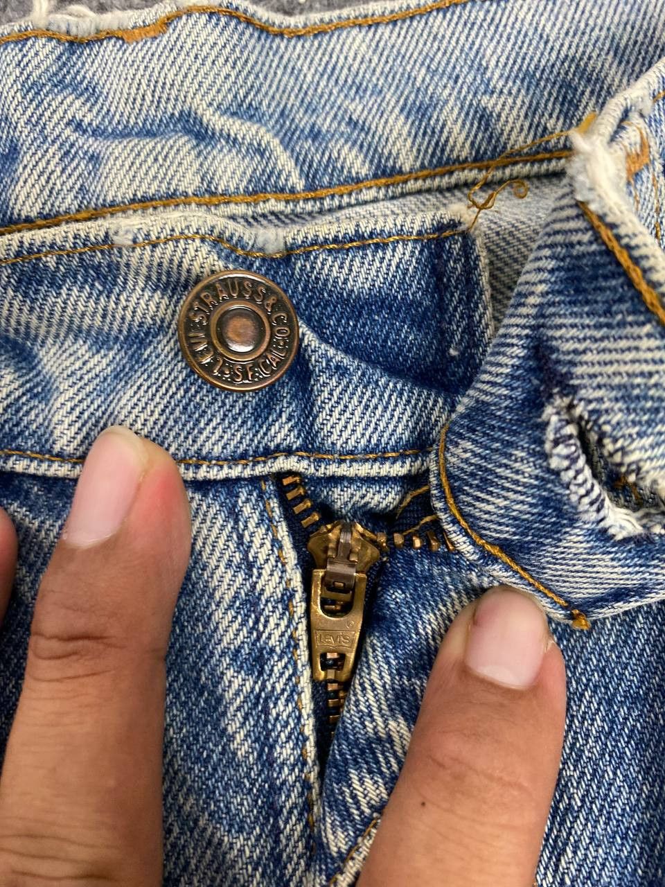 Levi's vintage levis 575 orange tab acid wash denim made in usa Size US 32 / EU 48 - 12 Thumbnail