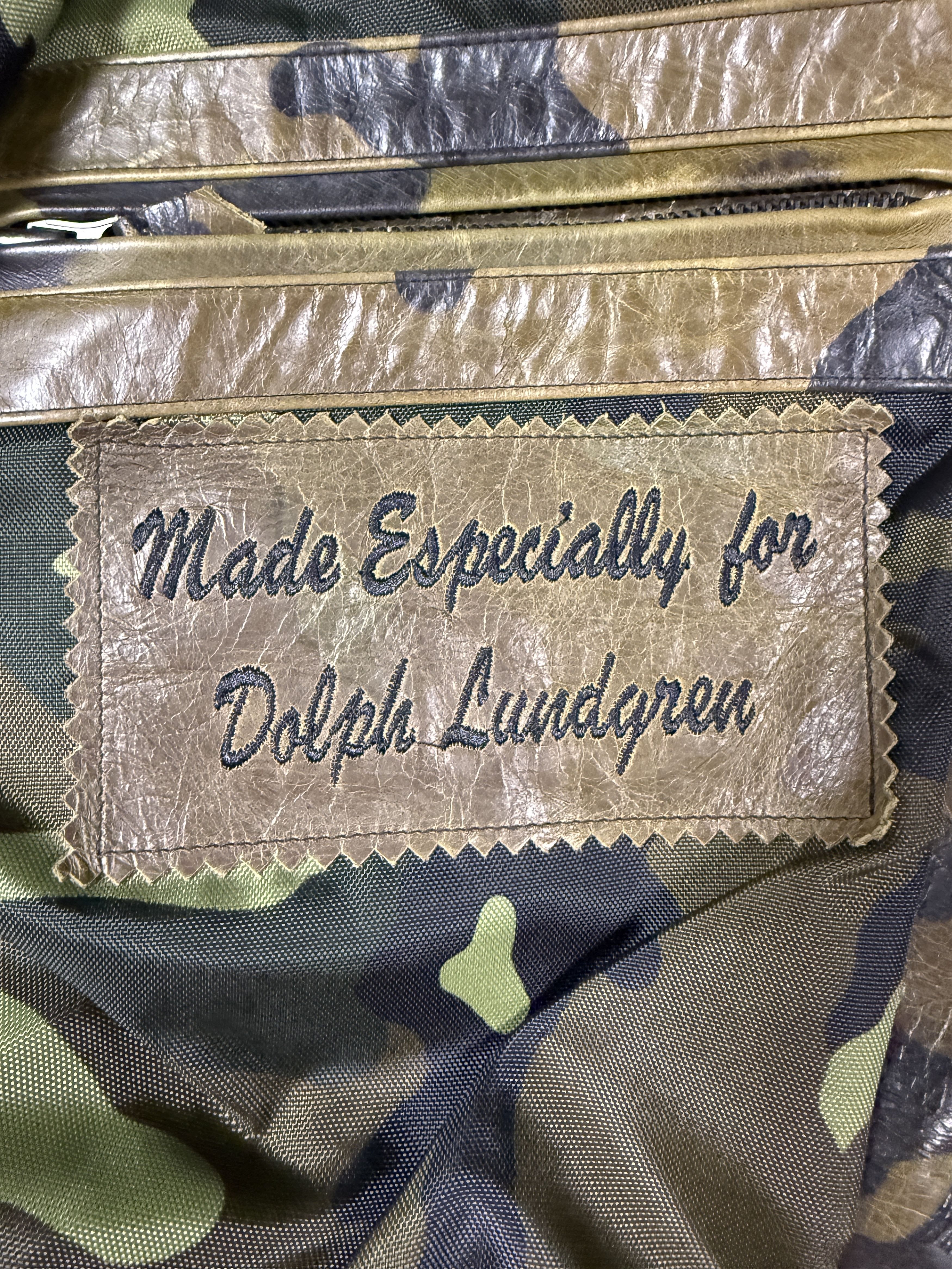 Leather Dolph Lundgren's Personal Camo Leather Nowak Jacket Size US XXL / EU 58 / 5 - 6 Thumbnail