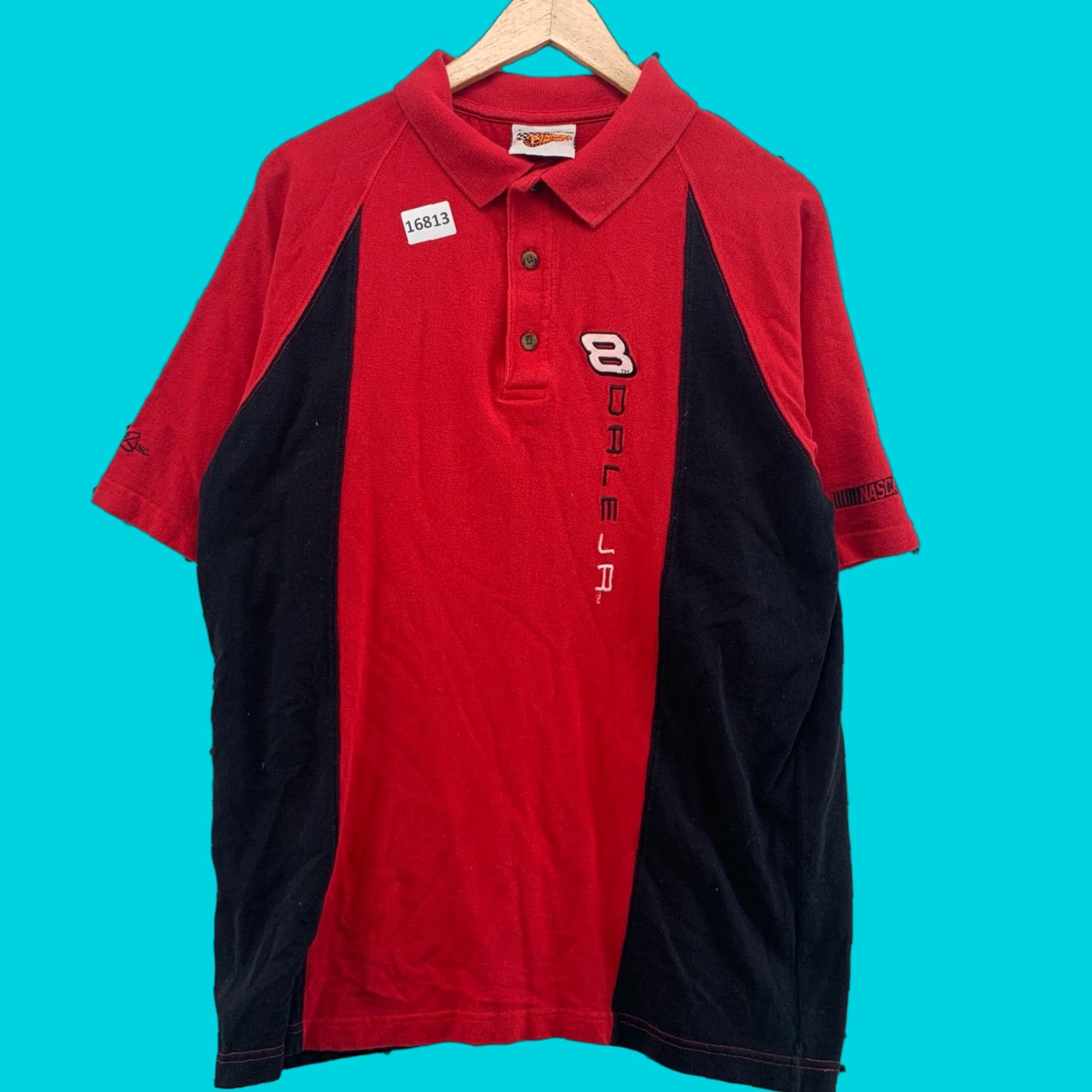 Budweiser Dale JR Budweiser Polo Shirt Red Adult Large Short Sleeve Polo (Winners Circle) Mens Size US L / EU 52-54 / 3 - 1 Thumbnail