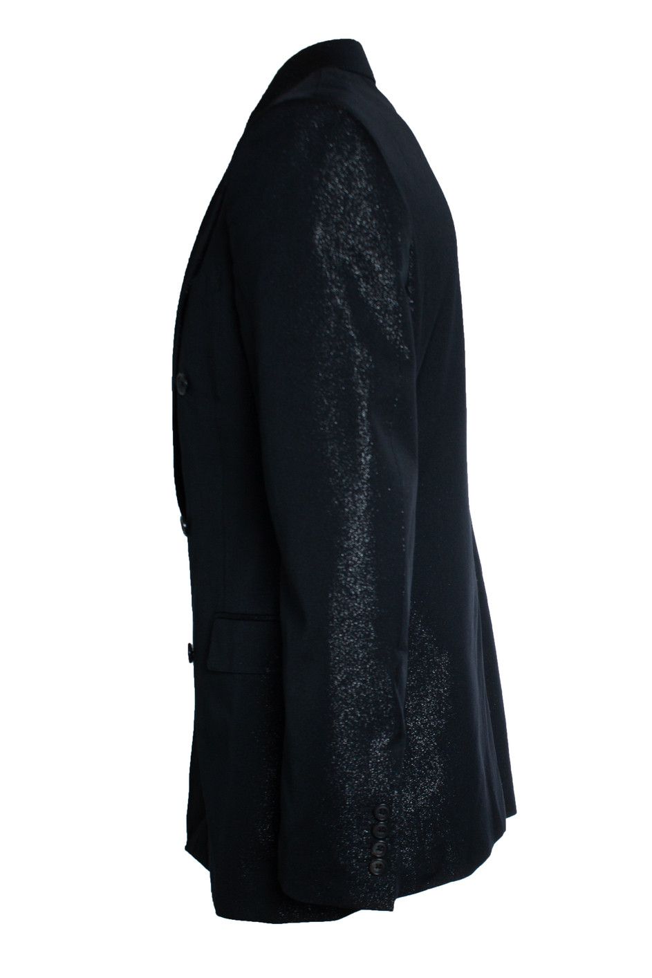 Alexander McQueen Alexander McQueen, Black double breasted glitter blazer Size 52R - 4 Thumbnail