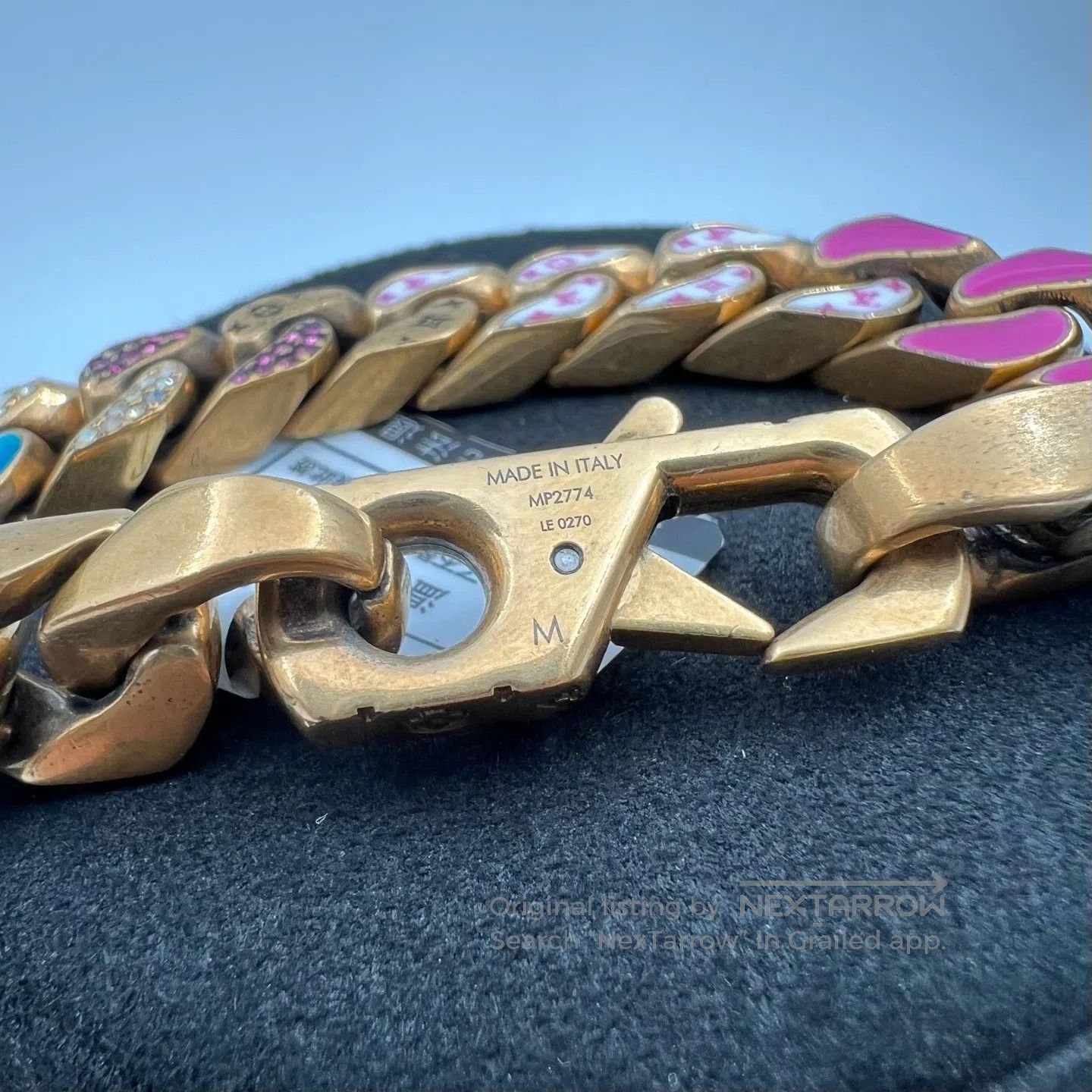 Louis Vuitton Louis Vuitton sizeM Enamel gradient Cuban chain Size ONE SIZE - 6 Thumbnail