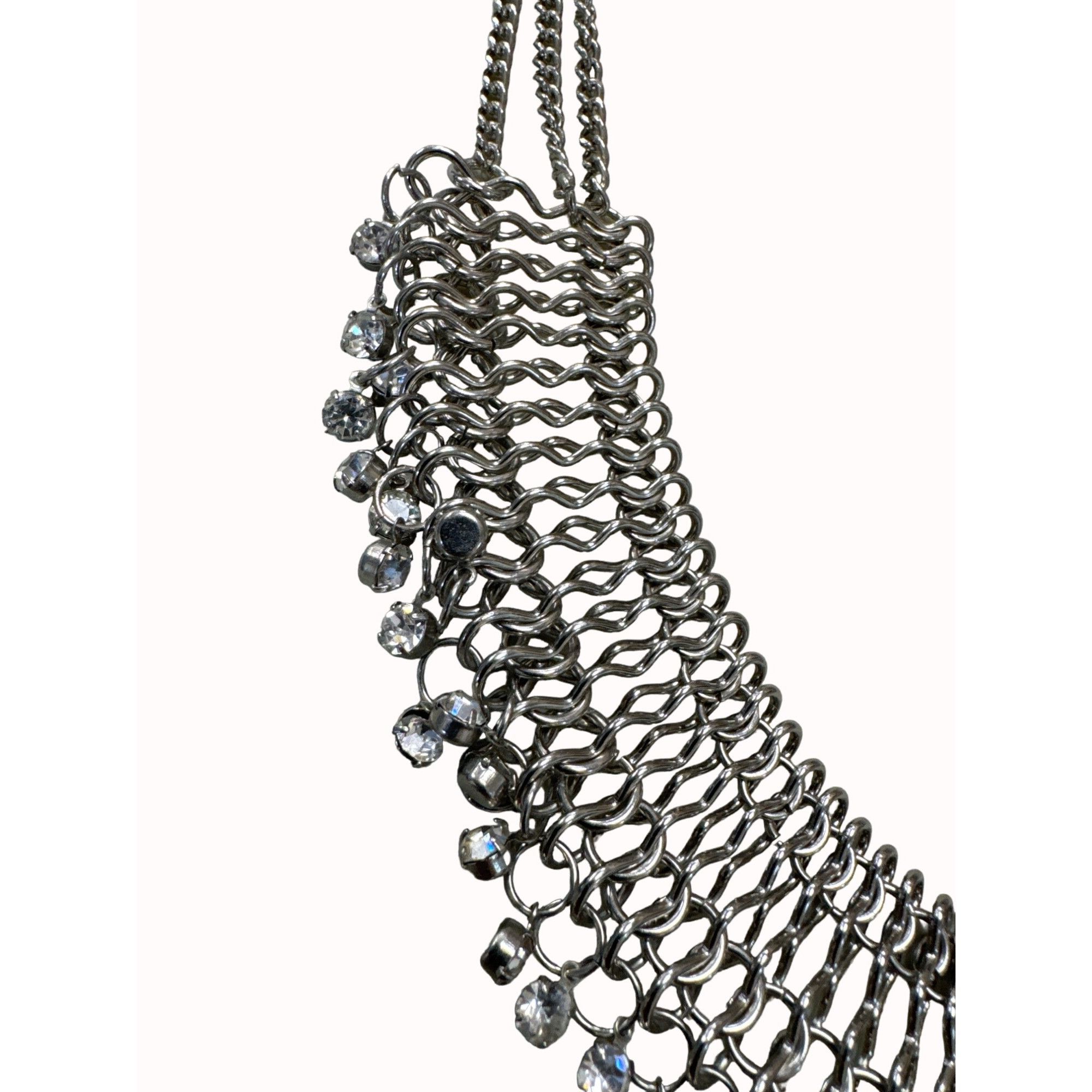 Other Silver plated costume choker with faux diamonds SKU 5240 Size ONE SIZE - 3 Thumbnail