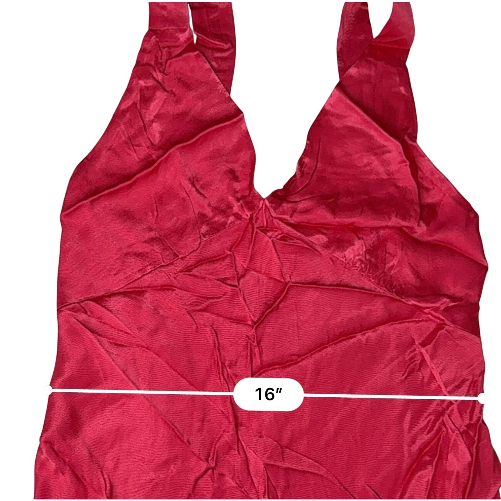 Other Rumored Sunset Strip Maxi Slip Dress LARGE Red Film Noir NWT Size L / US 10 / IT 46 - 5 Thumbnail