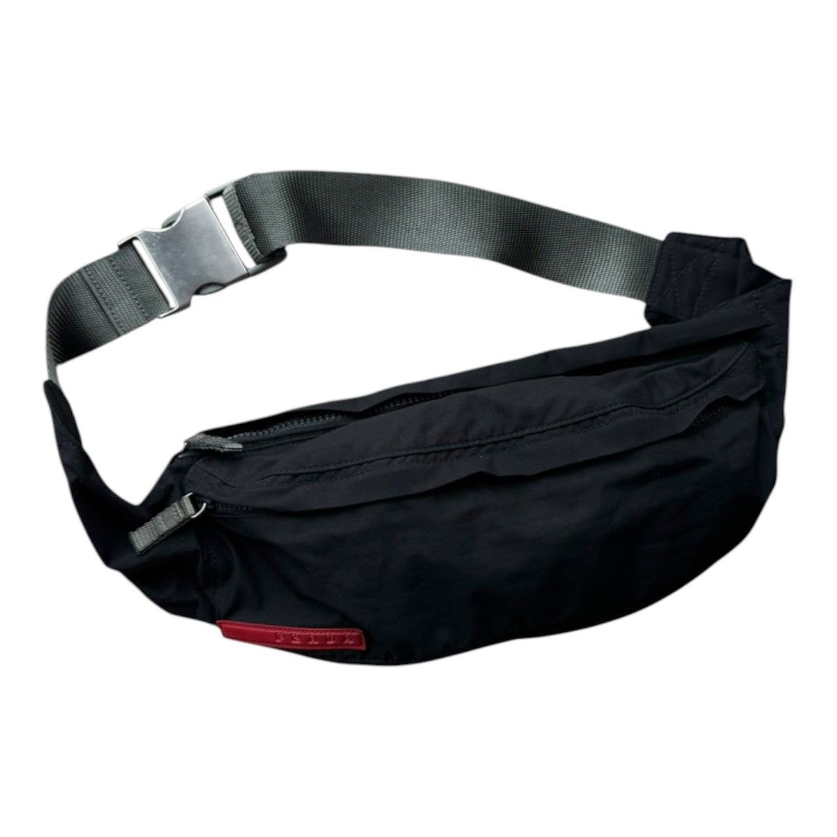 Prada PRADA Sports Waist Bag Nylon Black Red Size ONE SIZE - 1 Thumbnail