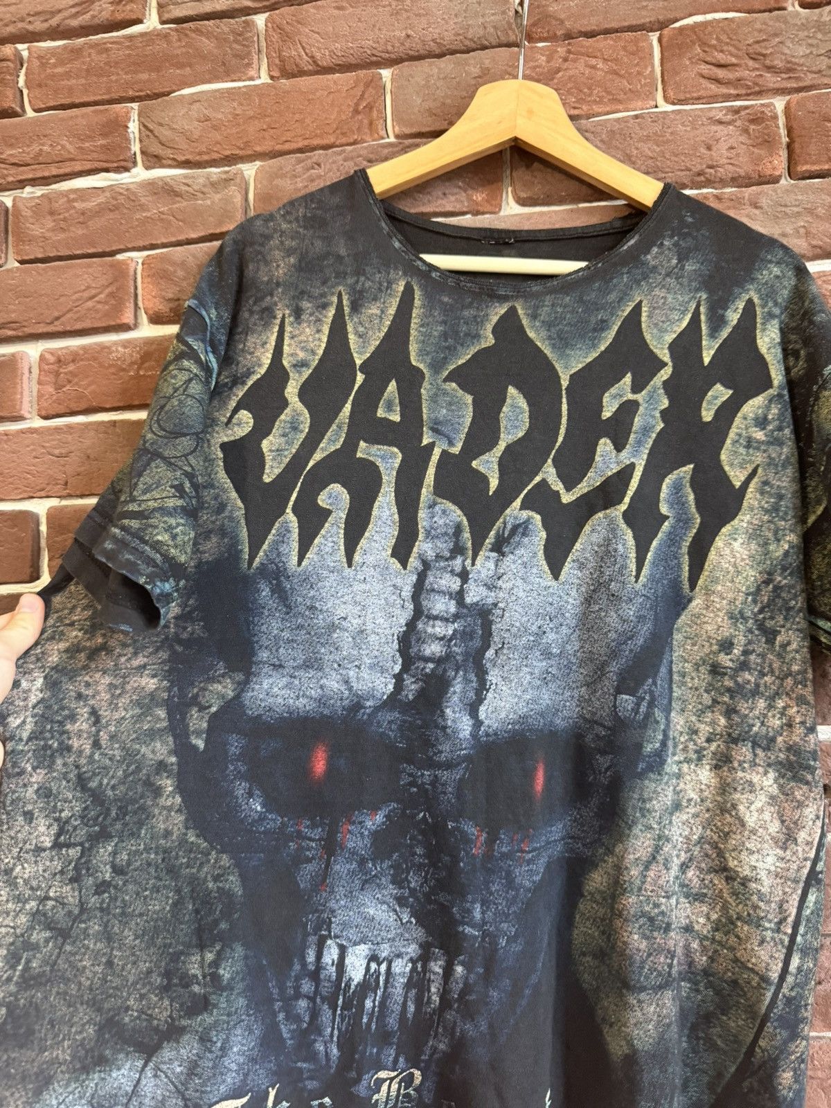 Band Tees Very Rare Vintage Vader Black Metal Band All Over Print 666 Size US L / EU 52-54 / 3 - 4 Thumbnail