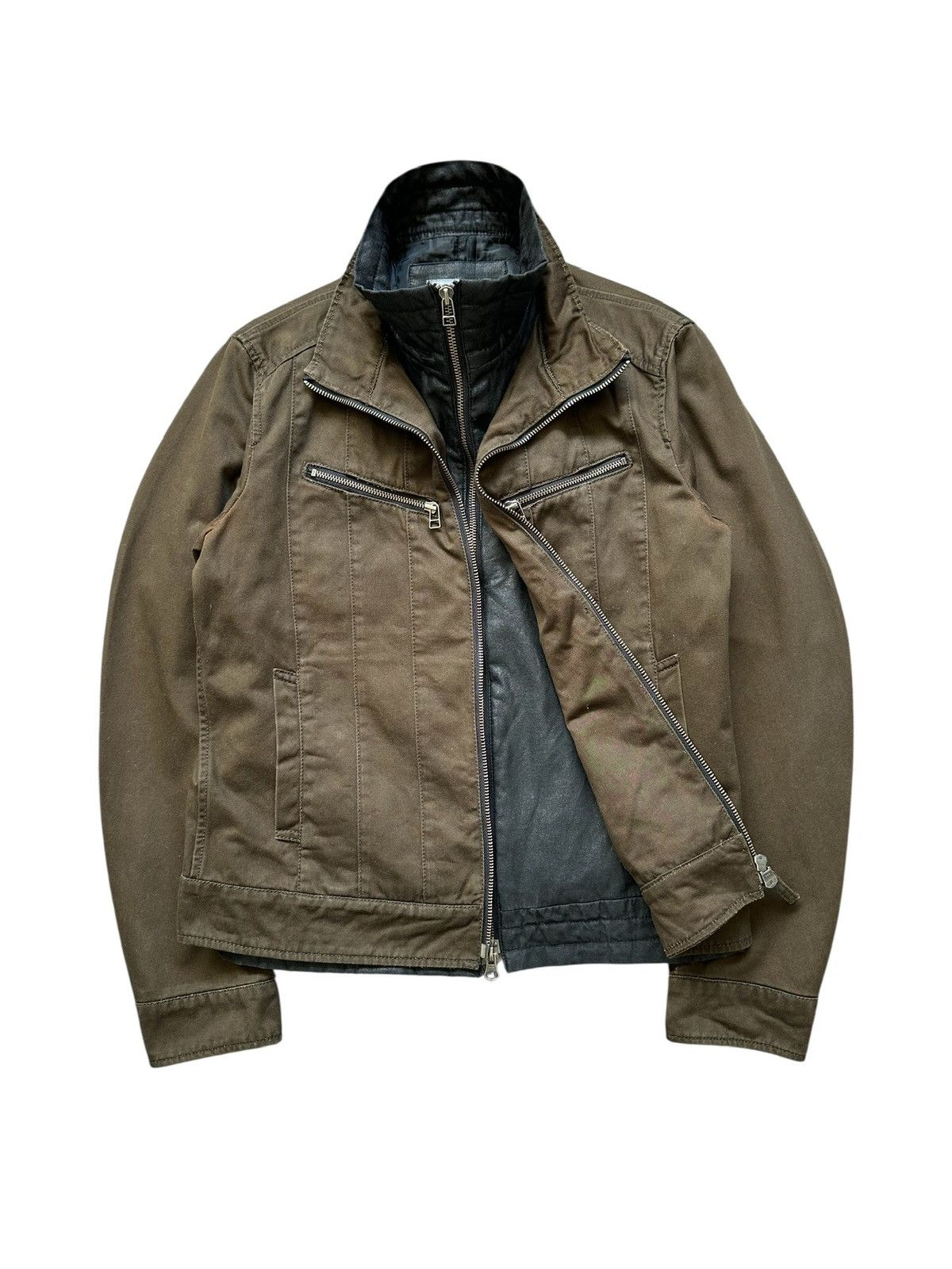 Michel Klein 00's MK Homme J-rock double zipper rider jacket Size US S / EU 44-46 / 1 - 5 Thumbnail