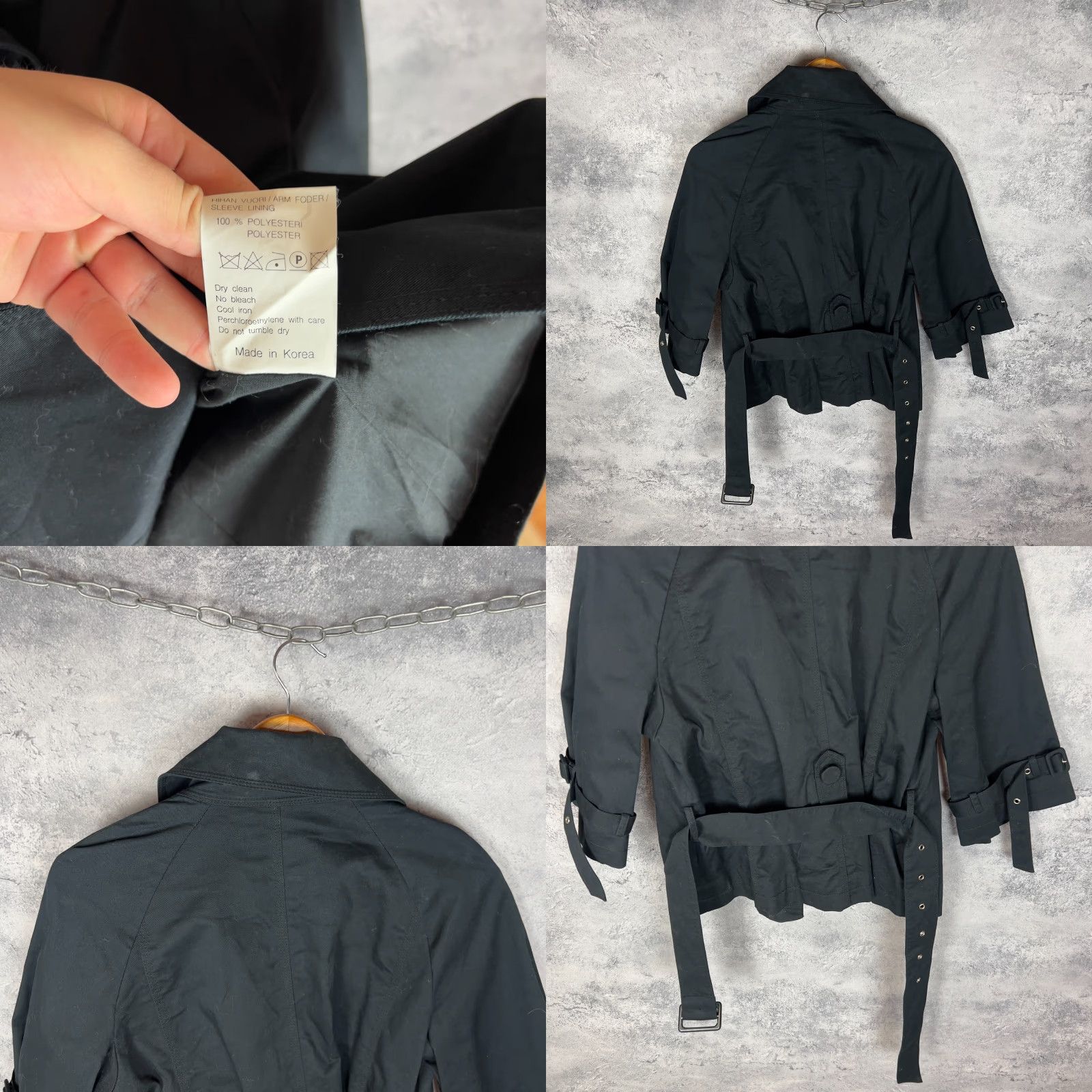 Marimekko Marimekko Jacket Trench Black Cotton Womens XS Size XS / US 0-2 / IT 36-38 - 8 Thumbnail