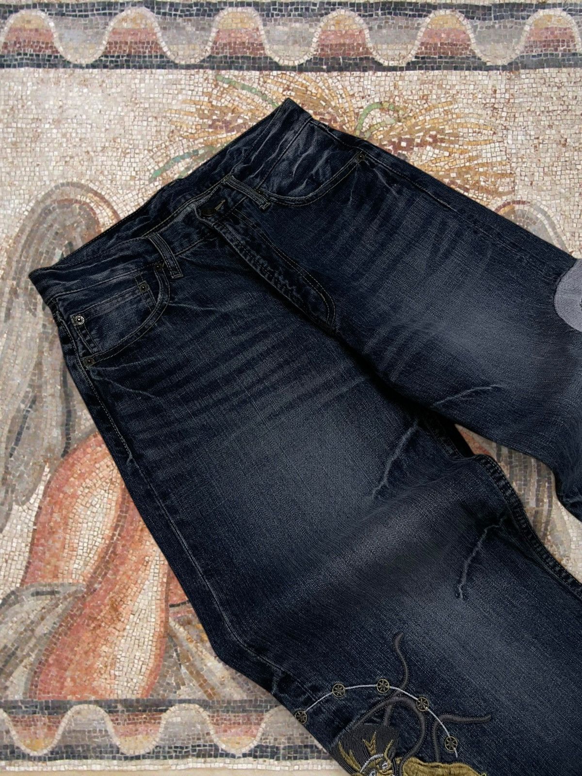 Japanese Brand Vintage Og 90s Japan Designer Karakuri God Traditional Denim Size US 28 / EU 44 - 7 Thumbnail