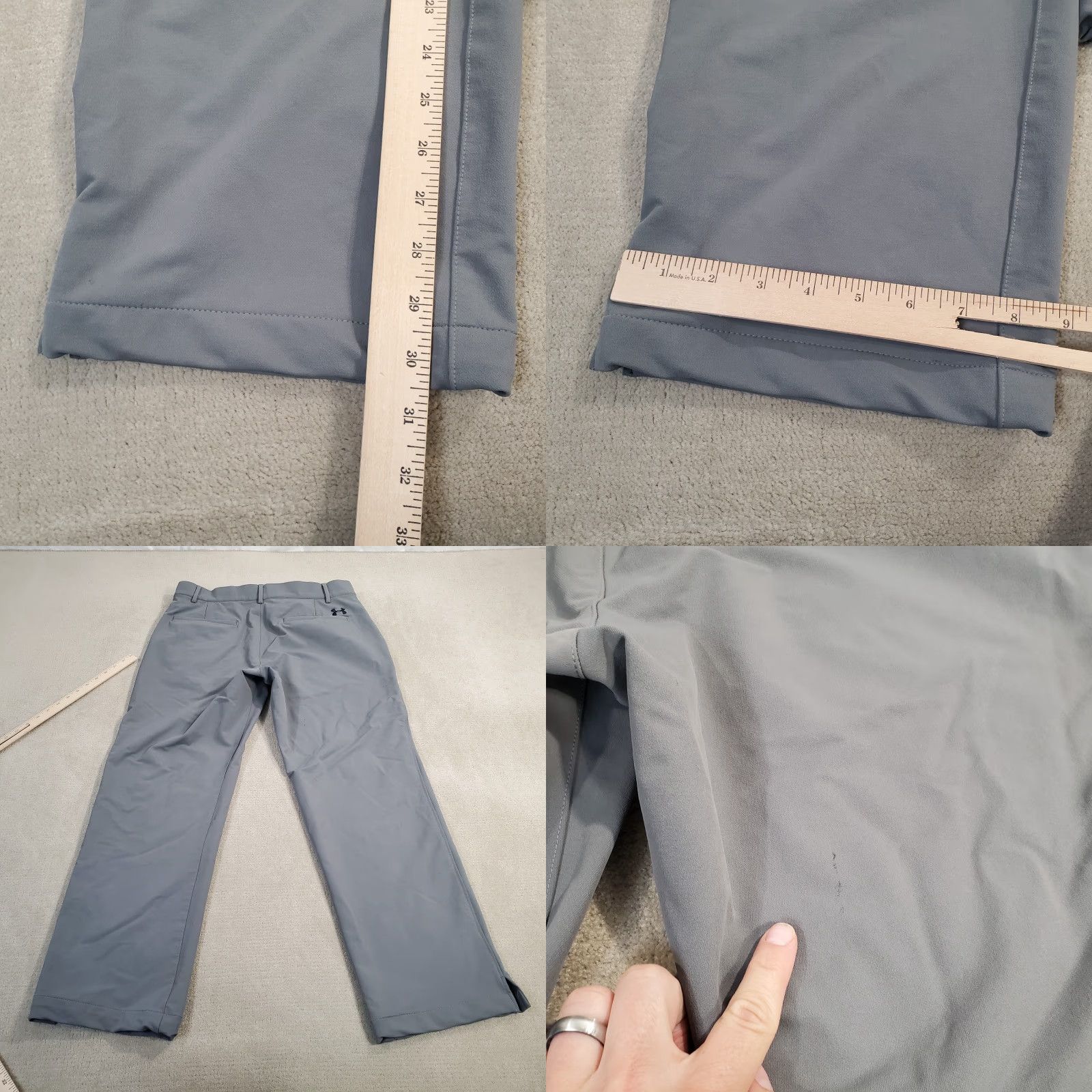 Under Armour Under Armour Storm Pants Mens 36x30 Gray Windbreaker Waterproof Outdoors Logo Pants Mens Gray Styled Pockets Logo 90s? Size US 36 / EU 52 - 8 Thumbnail