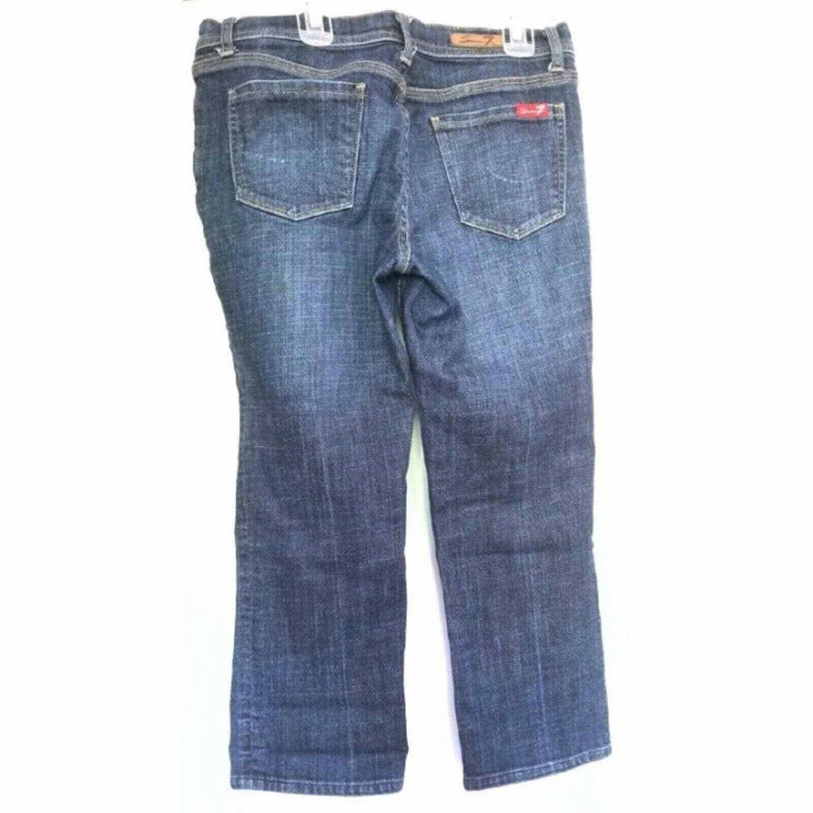 Seven 7 Seven 7 8 Jean Capris 29 Blue Roll Up Denim Pants Slacks Size ONE SIZE - 2 Thumbnail