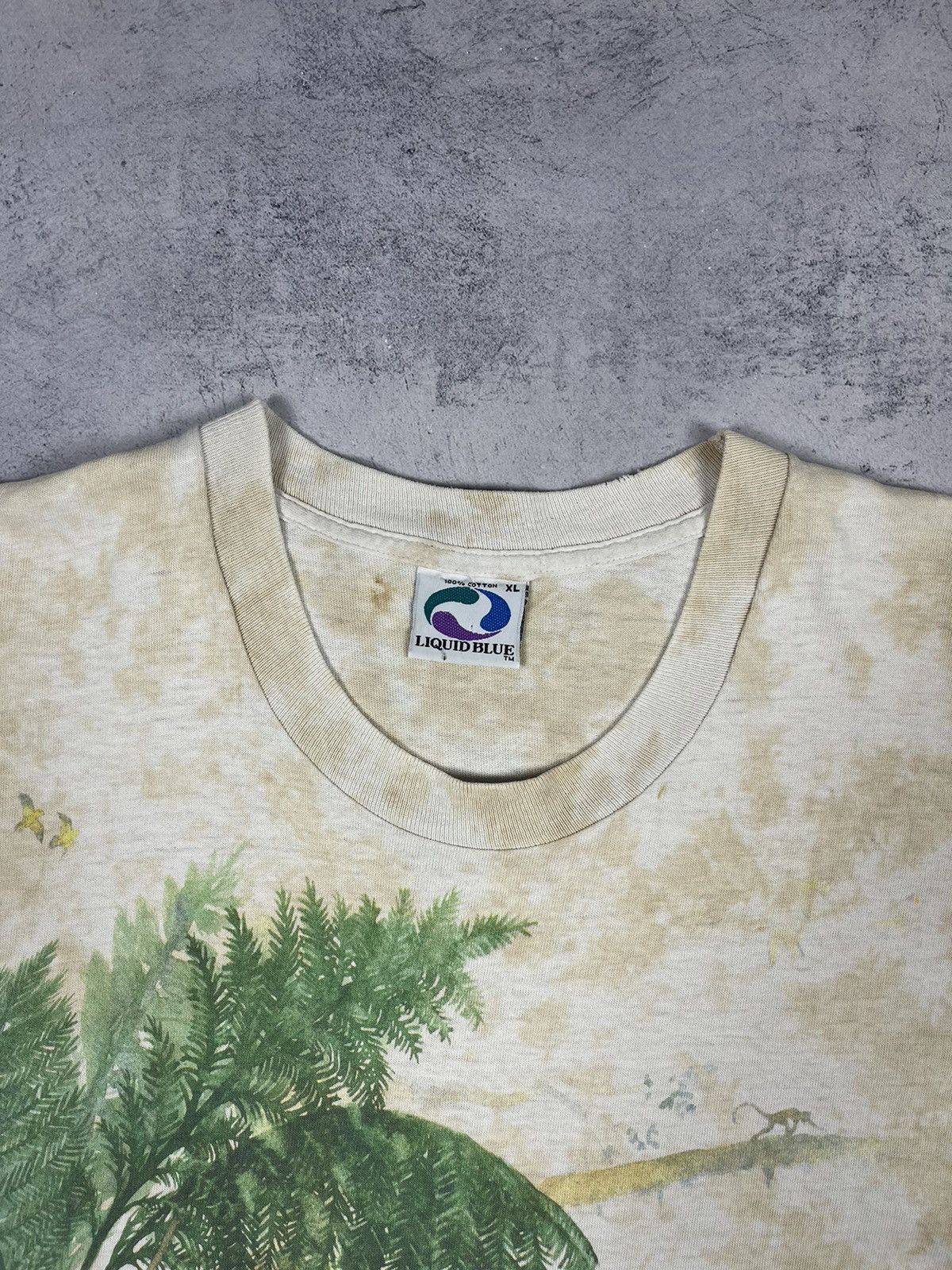 Liquid Blue Vintage 90s Liquid Blue Rain Forest ART 1991 Tropical Tee Size US XL / EU 56 / 4 - 6 Thumbnail