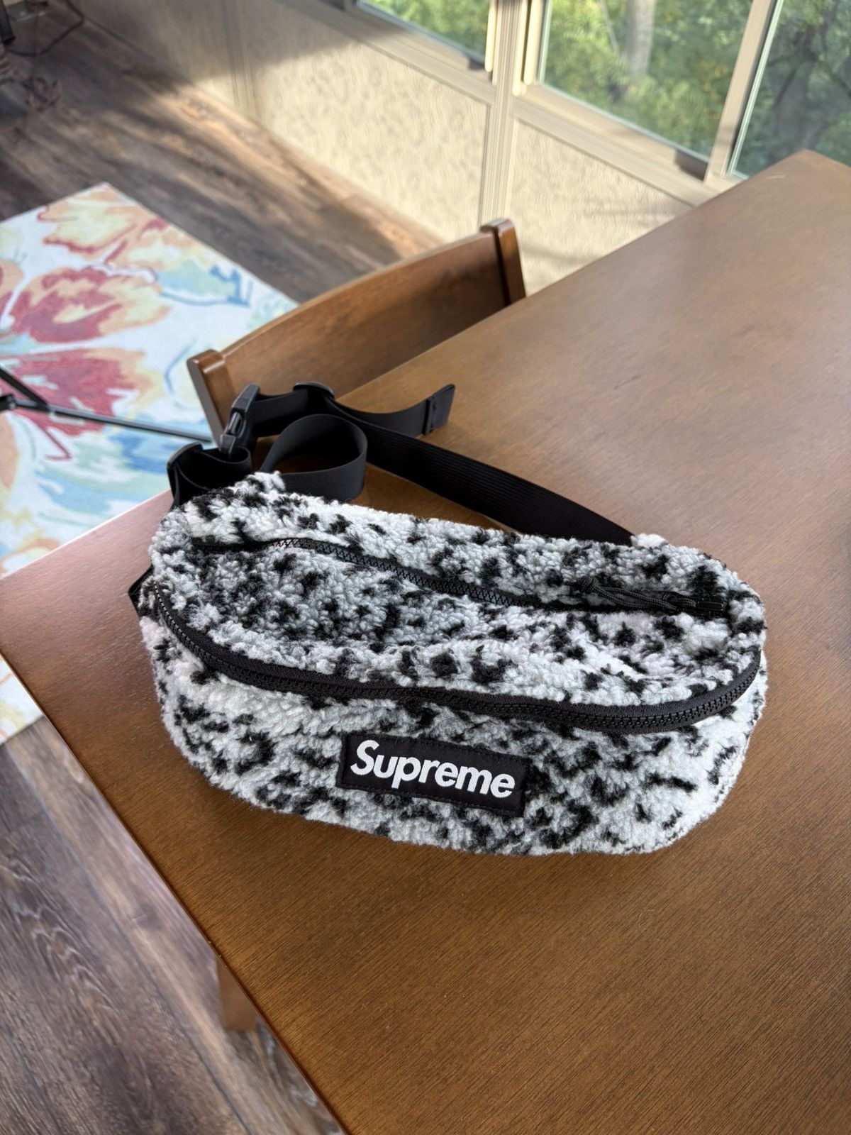 Supreme Supreme Leopard Fleece Waist Bag Yellow | Grailed