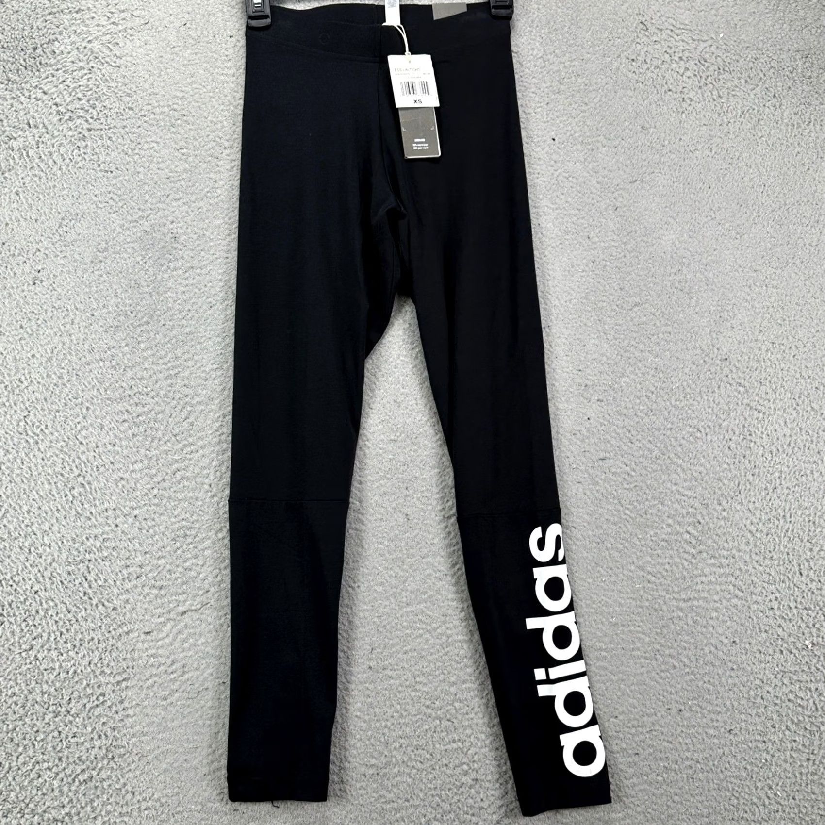 Adidas Adidas Womens Legging Pants XS Black Stretch Exercise Workout Pull On Fitted NEW Size 26" / US 2 / IT 38 - 2 Thumbnail