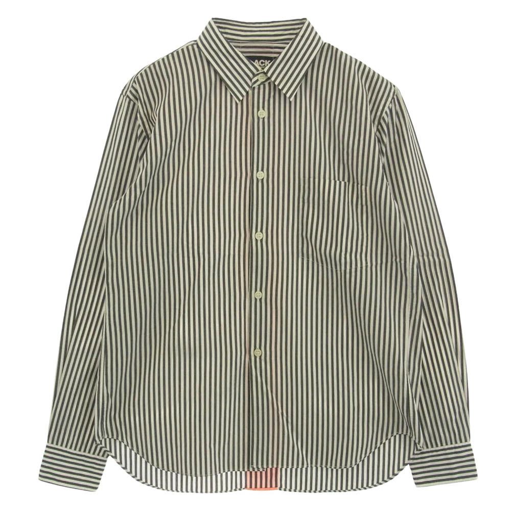 Comme des Garcons Black Shirt Satin Fluorescent Line Stripe Long Sleeve Black Size US S / EU 44-46 / 1 - 1 Thumbnail
