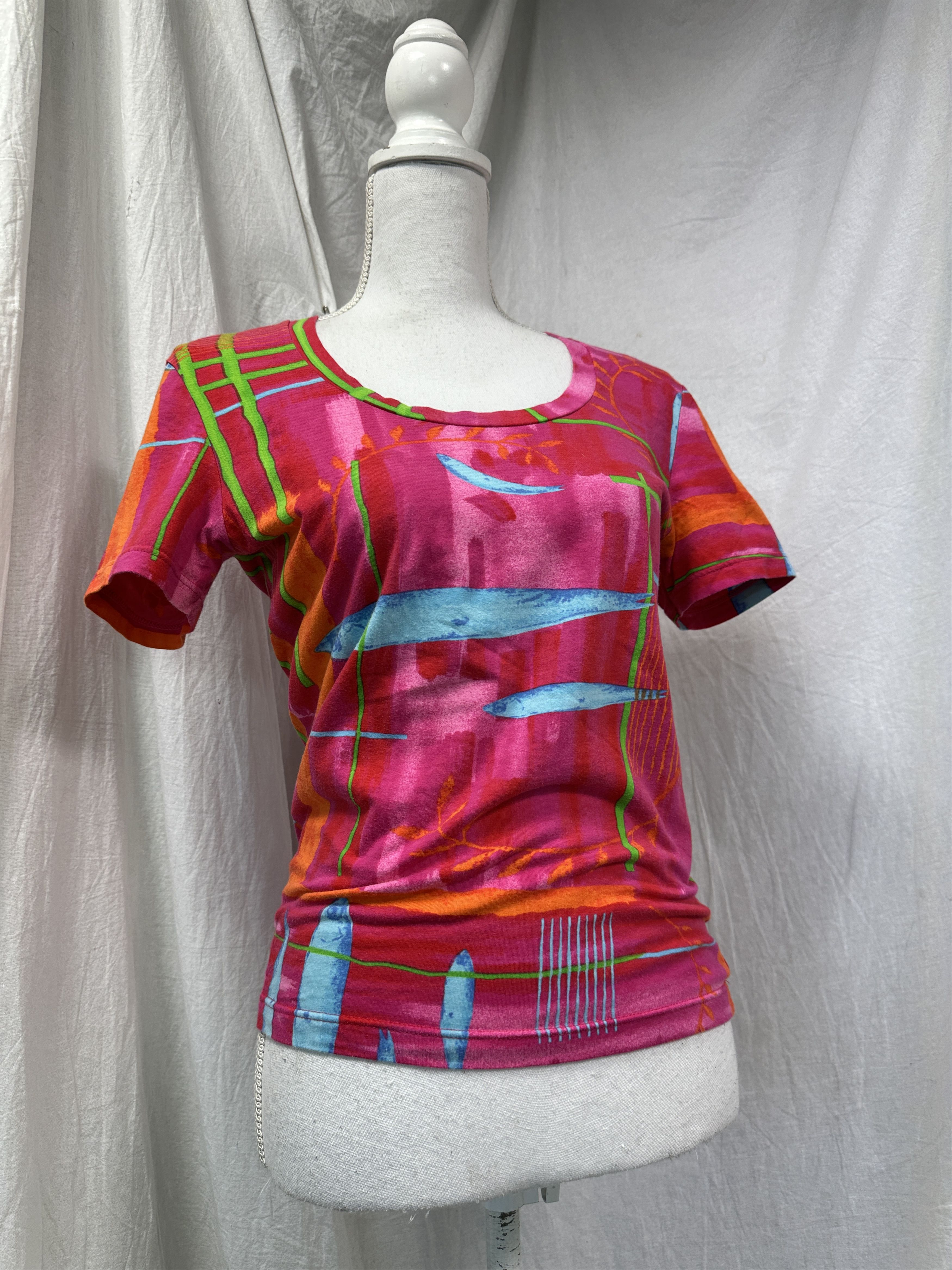 Kenzo Vintage Preppy Casual Kenzo Jungle Sardines 00s T-shirt Size S / US 4 / IT 40 - 1 Thumbnail