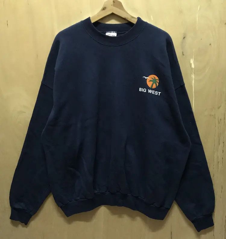 Hanes Vintage 90's Hanes Big West Sweatshirts Size US XXL / EU 58 / 5 - 1 Thumbnail
