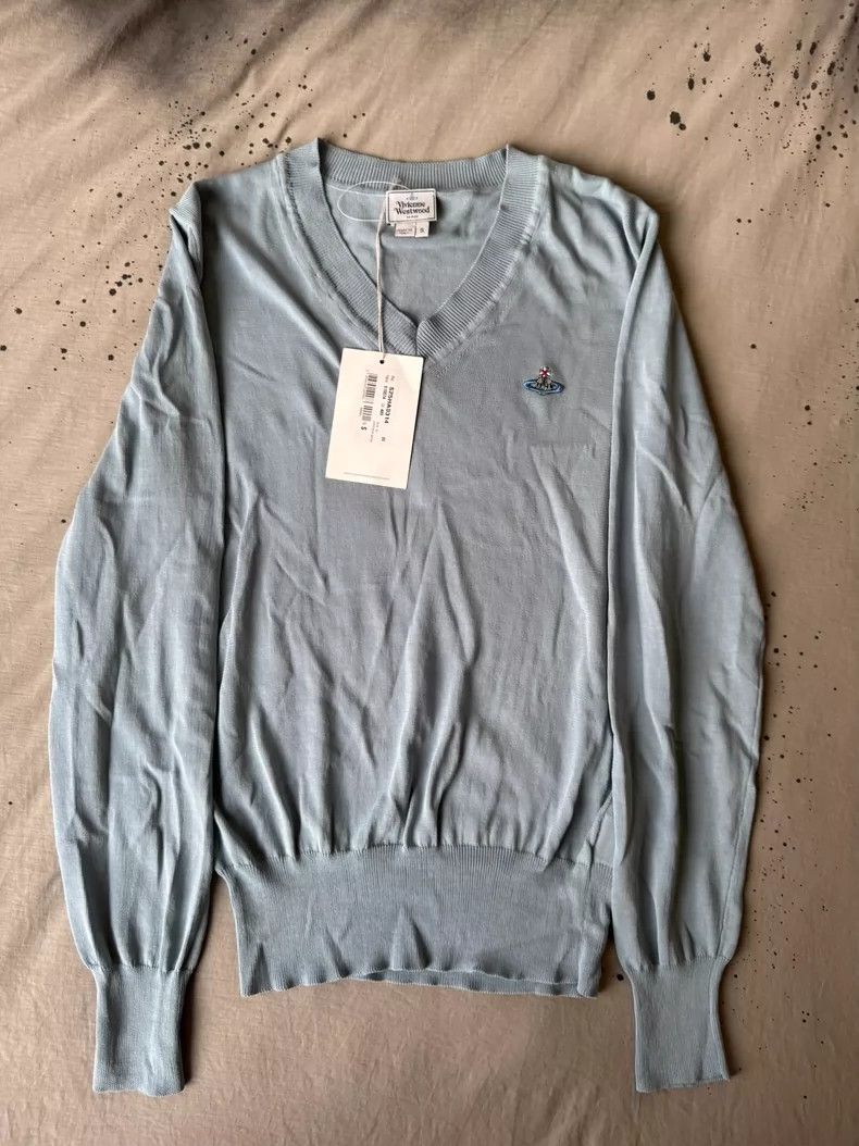 Vivienne Westwood Vivienne Westwood Smog blue knit sweater Size S / US 4 / IT 40 - 1 Thumbnail